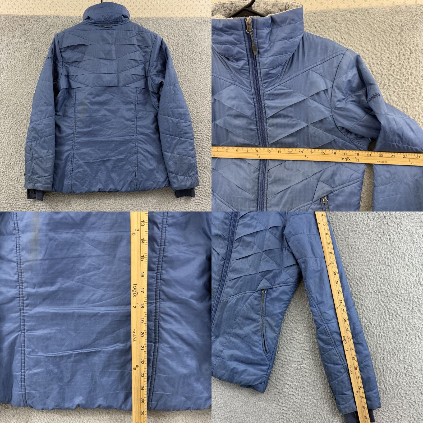Vintage Columbia Jacket Womens Small Blue Omni Heat Puffer Quilted Full Zip Outdoor Jacket Size S / US 4 / IT 40 - 8 Thumbnail