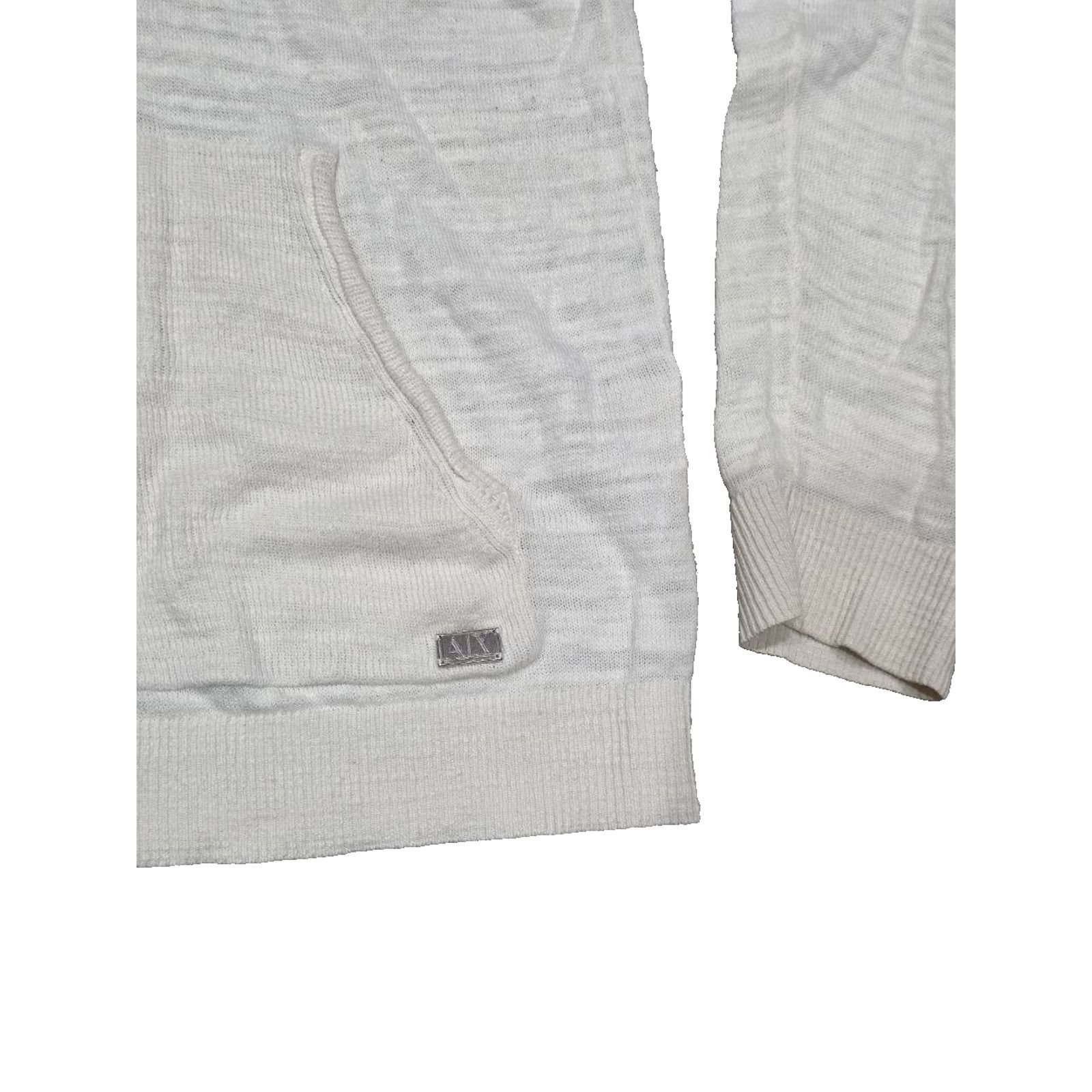 Armani Exchange Armani Exchange Ivory Knit Hoodie Sweater Large A003194 Size L / US 10 / IT 46 - 6 Thumbnail