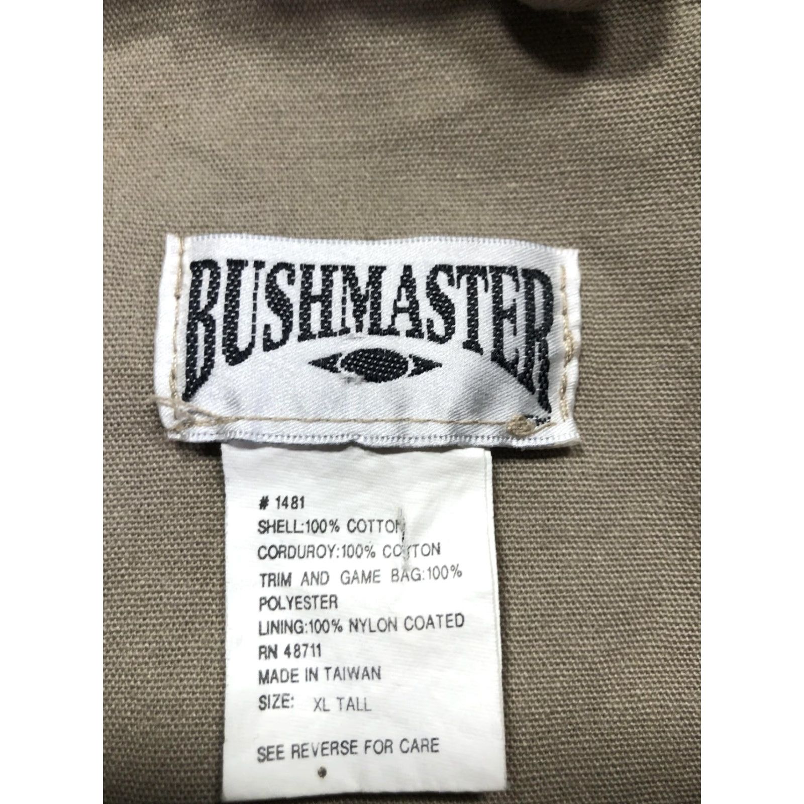 Vintage Bushmaster Jacket Mens XLT Orange Tan Canvas Hunting Game Bag Quilted Blaze Size US XL / EU 56 / 4 - 7 Thumbnail