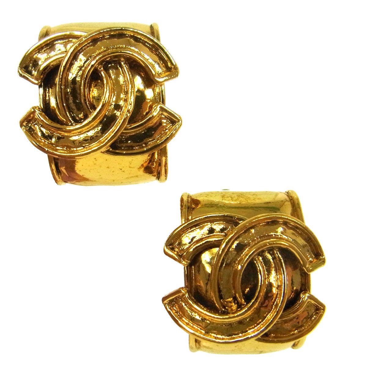 Chanel Chanel Vintage CC Hoop Clip-On Earrings Metal Size ONE SIZE - 1 Thumbnail