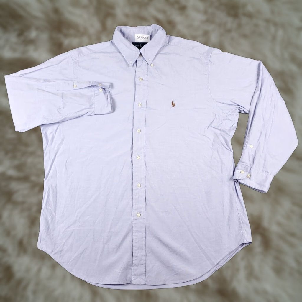 Ralph Lauren Ralph Lauren Dress Shirt Mens 16.5 Purple Long Sleeve Button-Down Regular Fit Size 42R - 1 Thumbnail