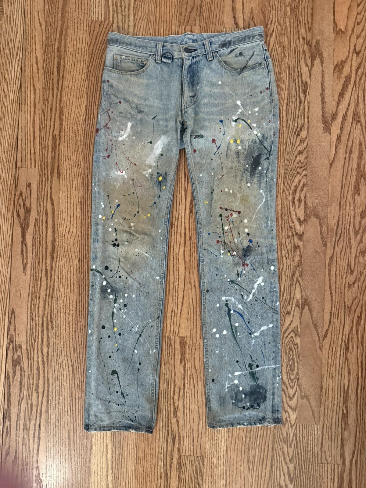 Number (N)ine Number (N)ine SS06 Paint Splatter Denim Size US 29 - 1 Thumbnail
