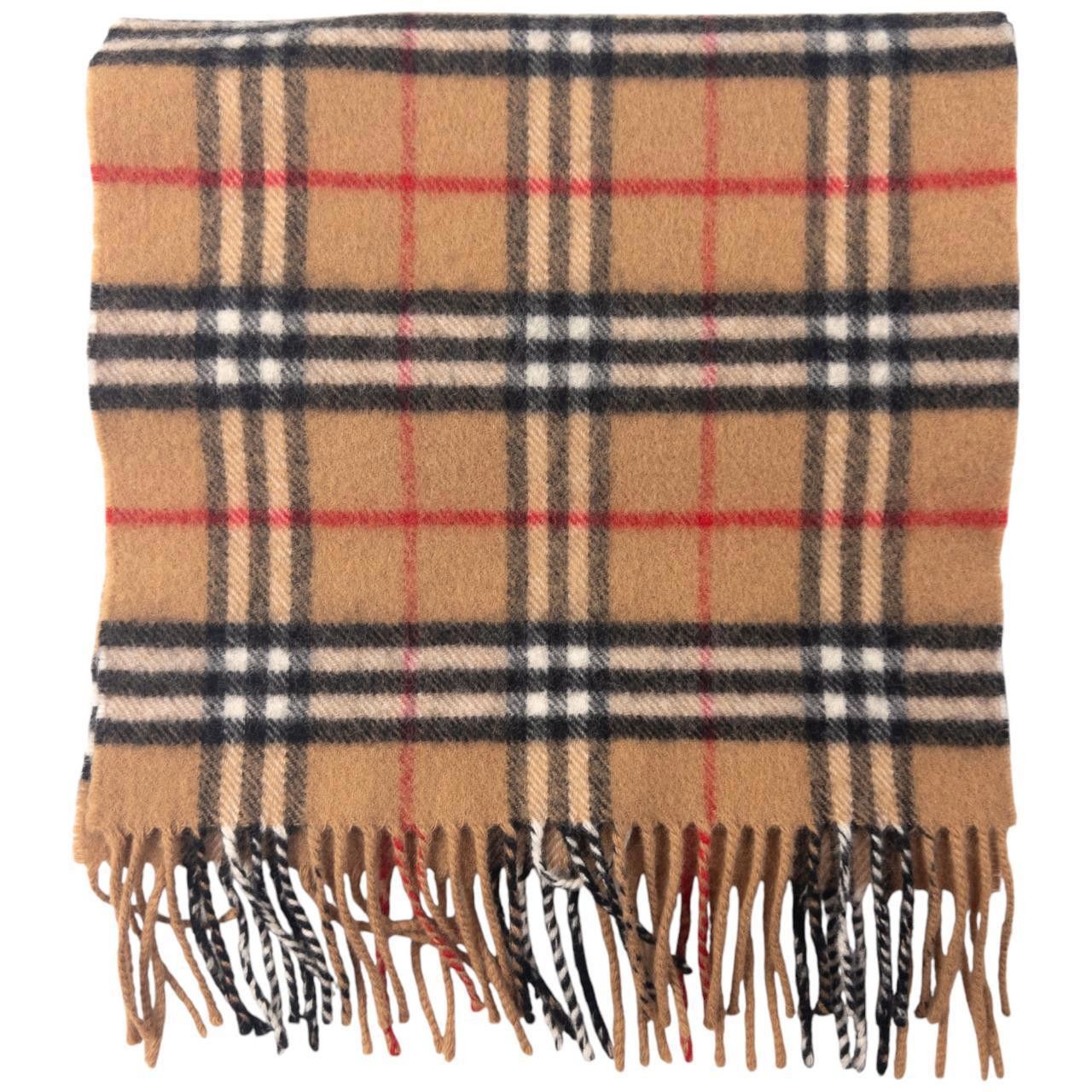 Burberry Vintage Burberry Nova Check Lambswool Tassel Scarf Size ONE SIZE - 2 Thumbnail