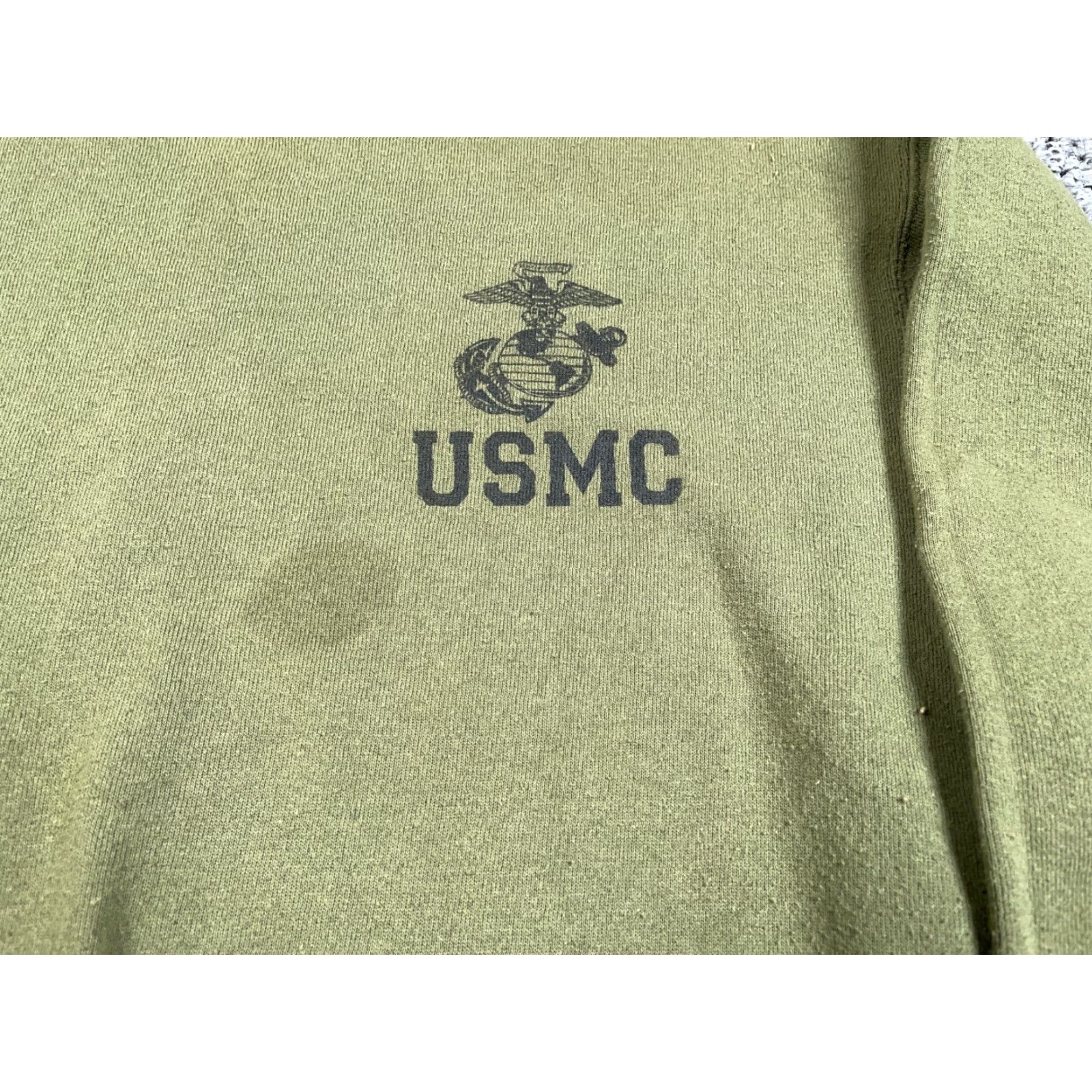Logo 7 VINTAGE USMC Sweatshirt Shirt Adult Medium Army Green Logo Crewneck Mens Size US M / EU 48-50 / 2 - 4 Thumbnail