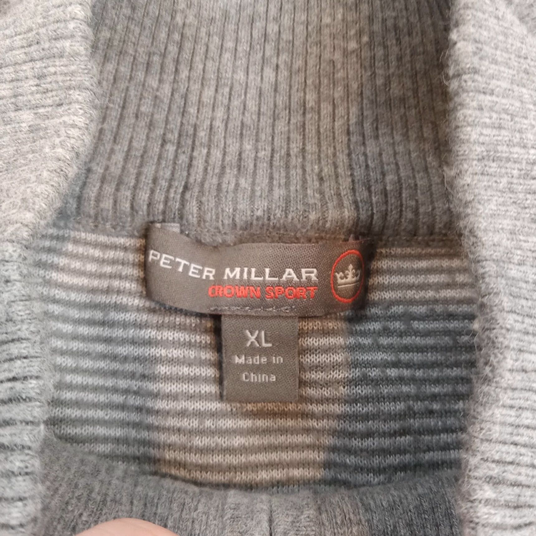 Peter Millar Peter Millar Mens XL Gray 1/4 Zip Sweater Vest Cotton Pullover Golf Sport Size US XL / EU 56 / 4 - 5 Thumbnail
