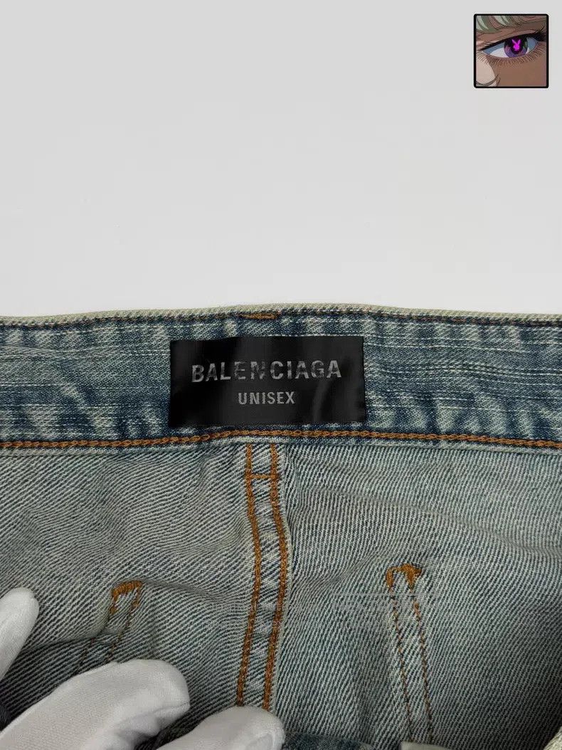 Balenciaga Balenciaga size XS Low-rise slim fit destructed design jea Size US 27 - 5 Thumbnail