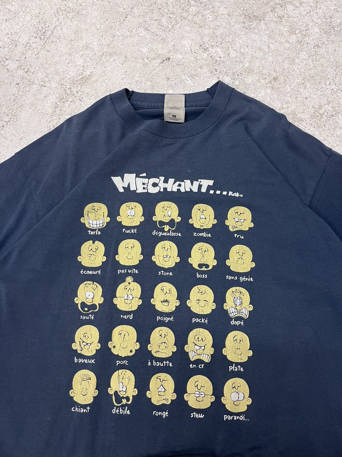 Vintage Vintage navy blue funny t-shirt Size US XL / EU 56 / 4 - 1 Thumbnail