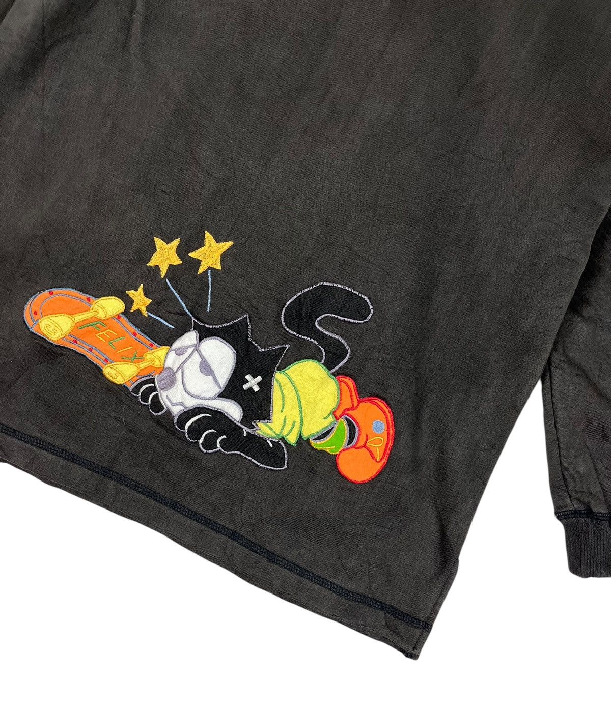 Anime × Cartoon Network × Vintage Vintage Felix The Cat Embroidery Sweatshirt Size US L / EU 52-54 / 3 - 8 Thumbnail