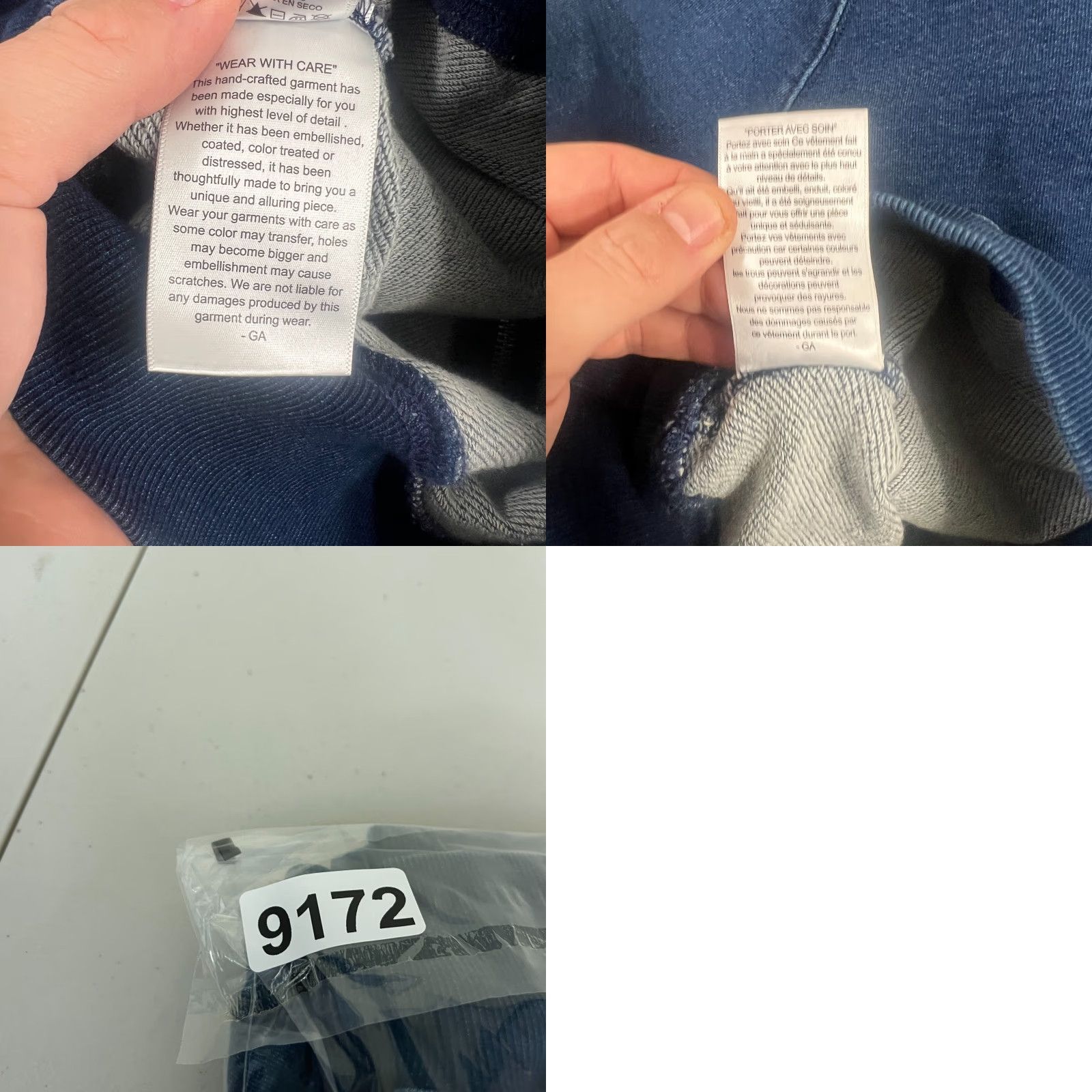 Good American GOOD AMERICAN Sweatshirt Pullover Mock Zip Indigo Blue Cropped N/A Size M / US 6-8 / IT 42-44 - 9 Thumbnail