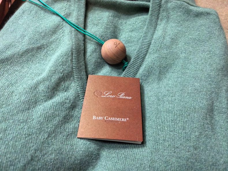 Loro Piana LORO PIANA Small cashmere peach collar sweater Size US L / EU 52-54 / 3 - 6 Thumbnail