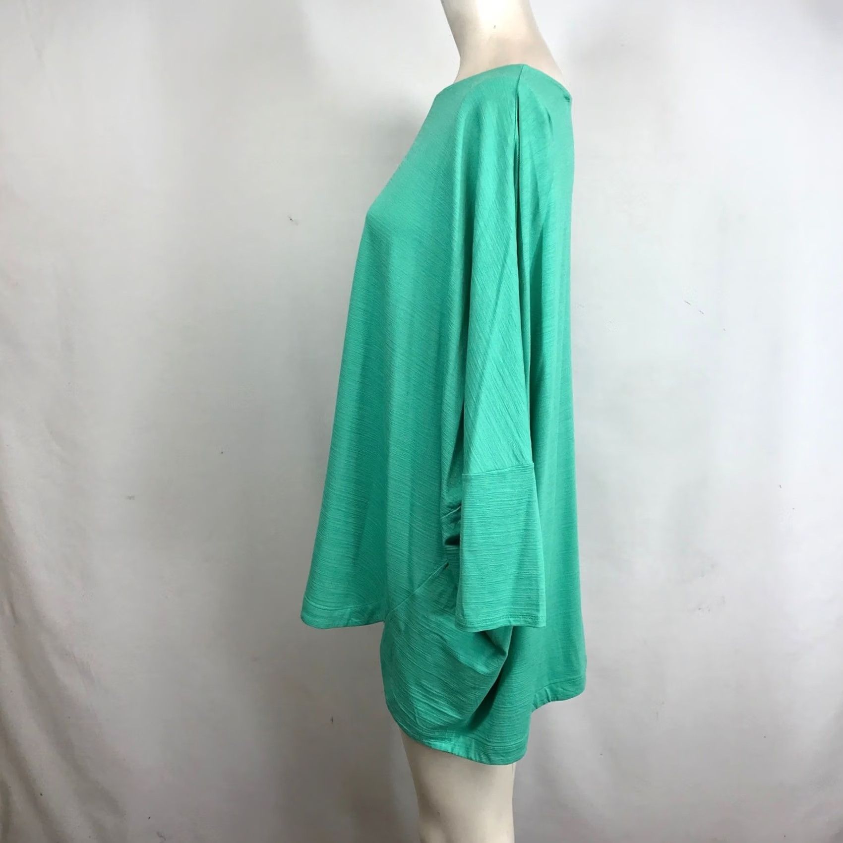 J. Jill J. Jill Wearever Mint Green Slub Knit Boat Neck Tunic Top Large 3/4 Sleeve Size L / US 10 / IT 46 - 6 Thumbnail