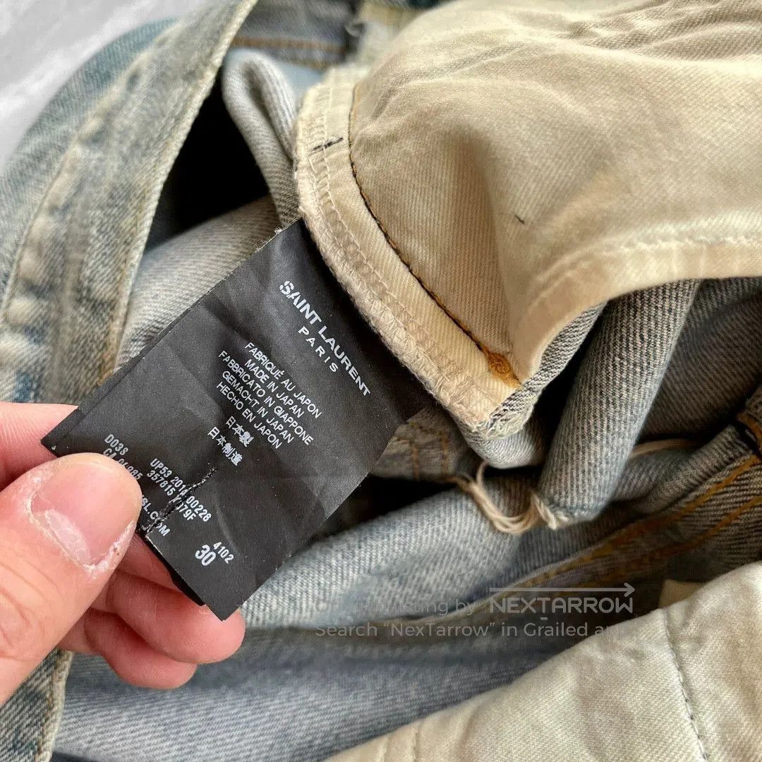Saint Laurent Paris SAINT LAURENT Distressed Blue Jeans. Size US 30 / EU 46 - 9 Thumbnail