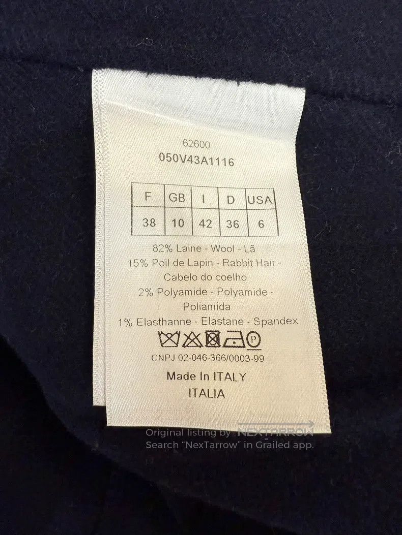 Dior Dior Dark blue wool coat Size XS / US 0-2 / IT 36-38 - 4 Thumbnail