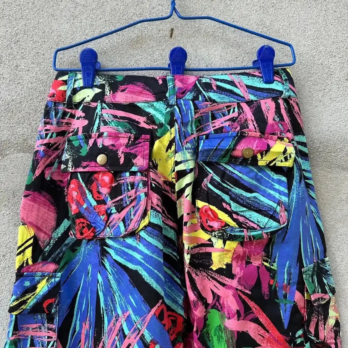 Japanese Brand NICE DESIGN‼️ALL OVER PRINTED TROUSERS WIDELEGS BAGGY CARGO Size US 29 - 10 Thumbnail