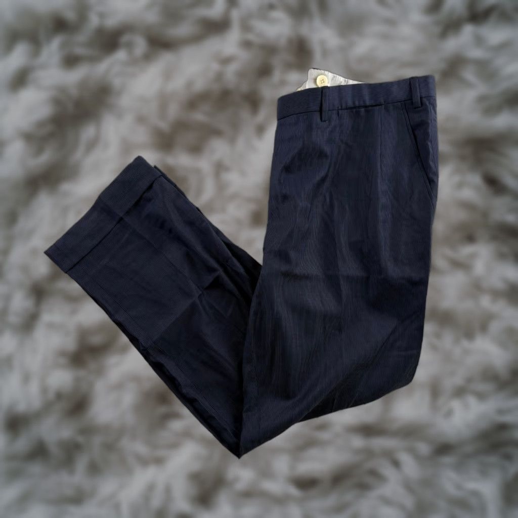 VINTAGE Brioni Phi Men’s Dress Pants Blue Italy 38x27 (Inseam 27) Wool Blend Flat Front Regular Waist 38 Slim/Classic Pockets Mens