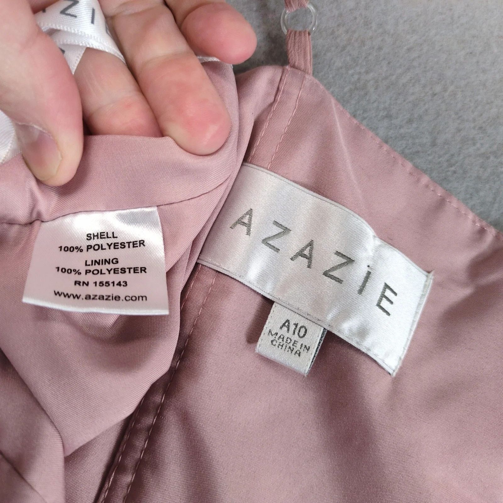 Other Azazie Rebecca Dusty Rose Chiffon Floor-Length Dress Gown 10 Size L / US 10 / IT 46 - 3 Thumbnail