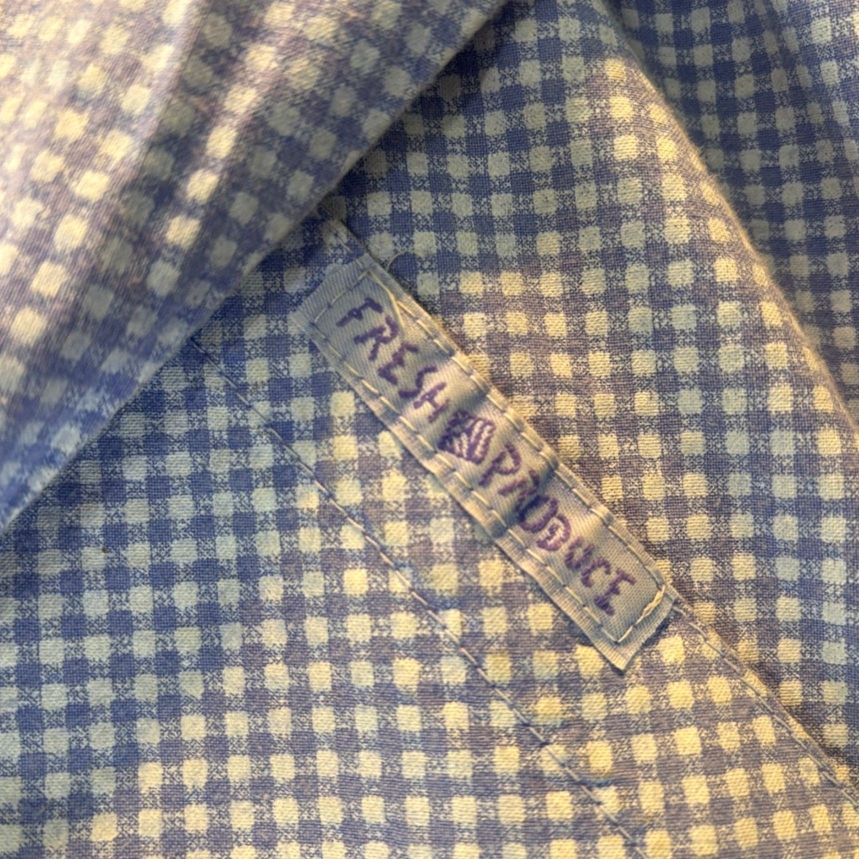 Vintage VINTAGE Fresh Produce Hoodie Full Zip Lightweight 100% Cotton Unisex Adults L Blues Periwinkle Gingham Jacket USA 80s 90s Mens Womens Size L / US 10 / IT 46 - 3 Thumbnail