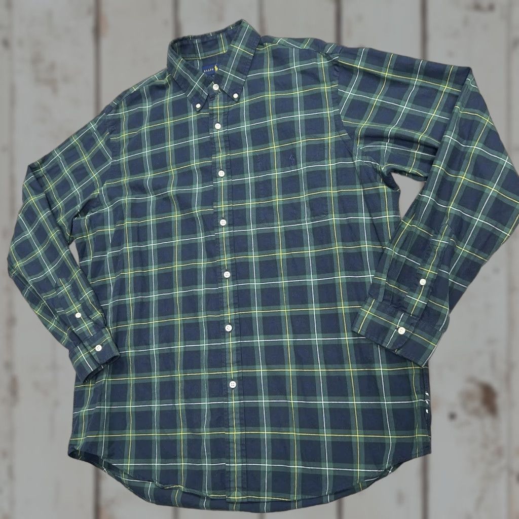 Polo Ralph Lauren Polo Ralph Lauren Shirt Mens XL Plaid Green Oxford Long Sleeve Button-Down Pony Size US XL / EU 56 / 4 - 1 Thumbnail