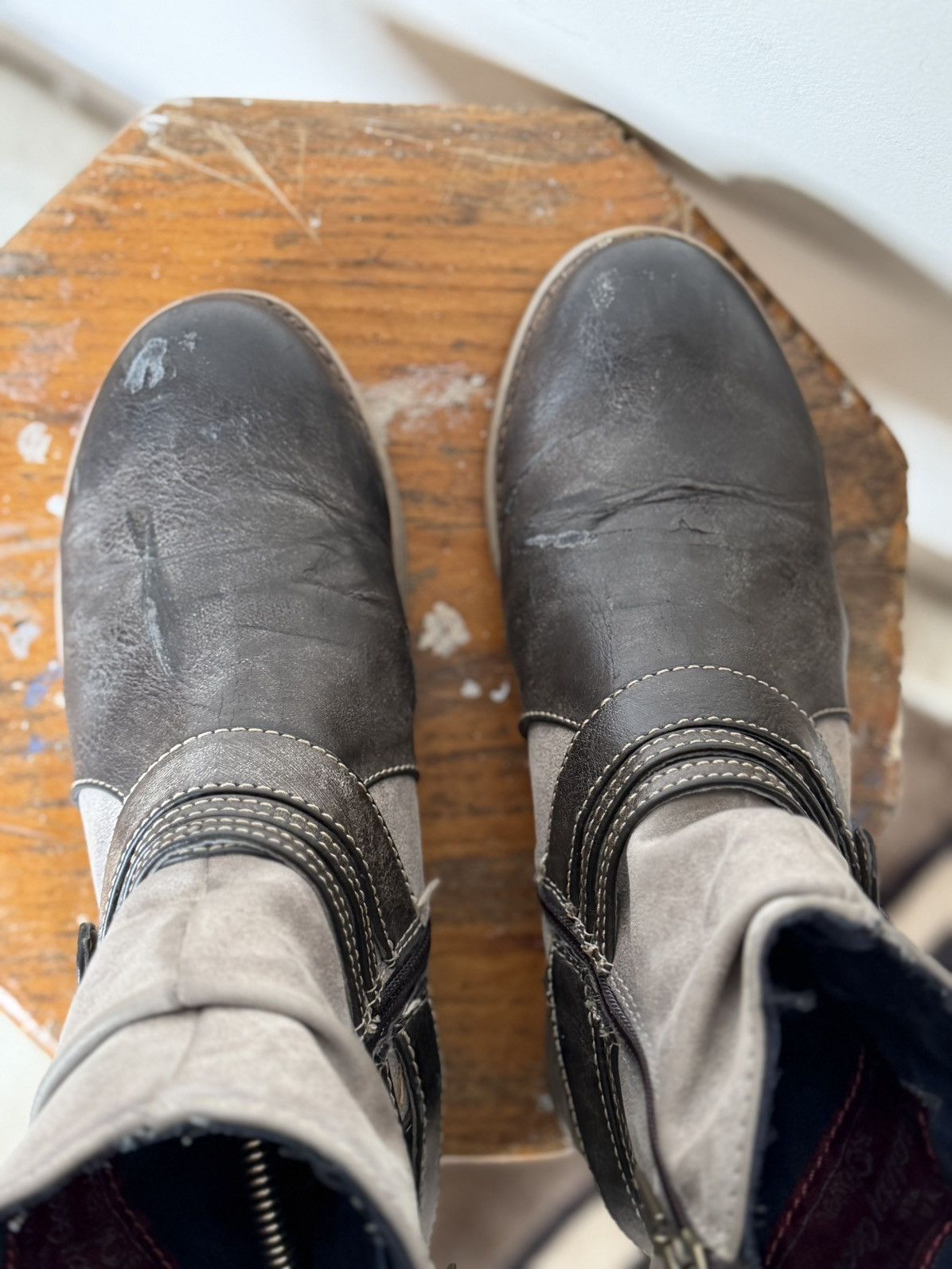 14th Addiction Leather WESTERN belts AVANT-GARDE Boots margiela STYLE Size US 8 / IT 38 - 9 Thumbnail