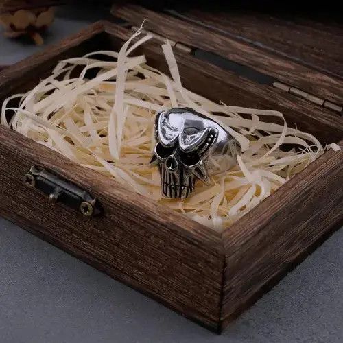 Japanese Brand Samurai Skull Ring Ring Size 8 9 10 11 12 Size ONE SIZE - 1 Thumbnail