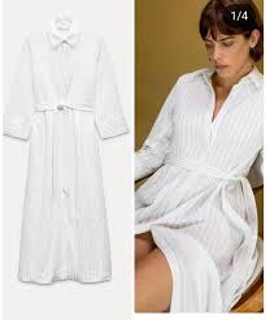 Zara Zara Belted striped dress Size S Size S / US 4 / IT 40 - 2 Thumbnail