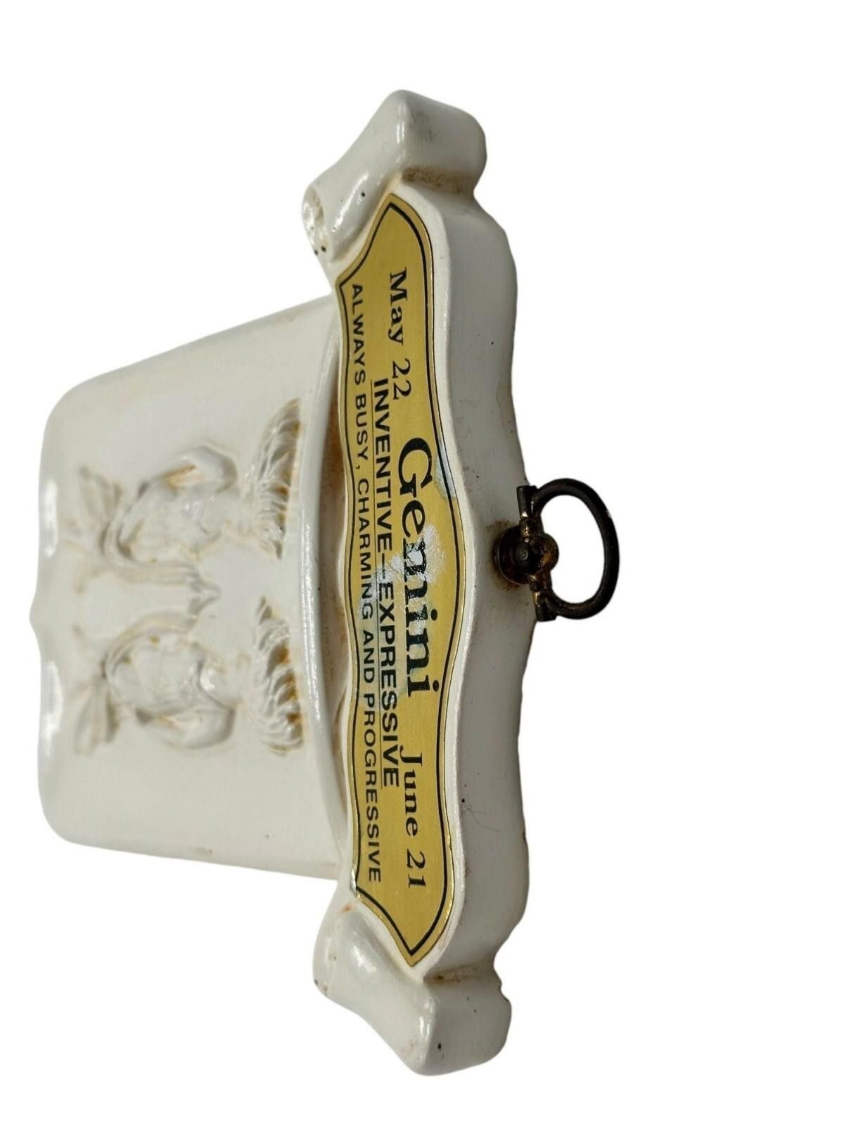 Gemini Vintage Gemini Wall Plaque Plastic Zodiac Sign Decorative Size ONE SIZE - 5 Thumbnail
