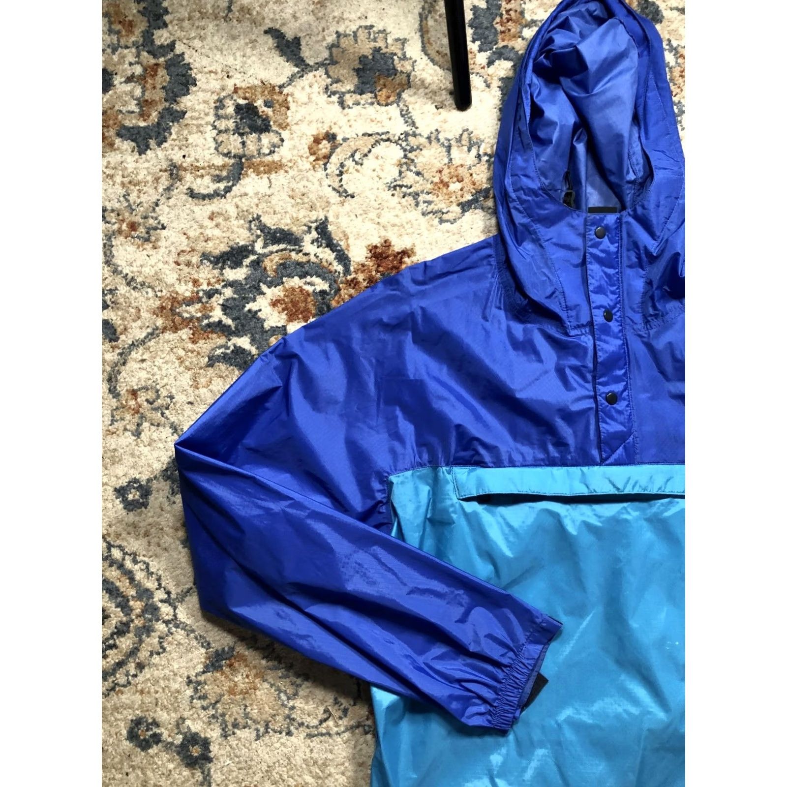 Patagonia Patagonia Jacket Mens M Blue Hooded Nylon Anorak Kangaroo Pocket Shell Size US M / EU 48-50 / 2 - 3 Thumbnail