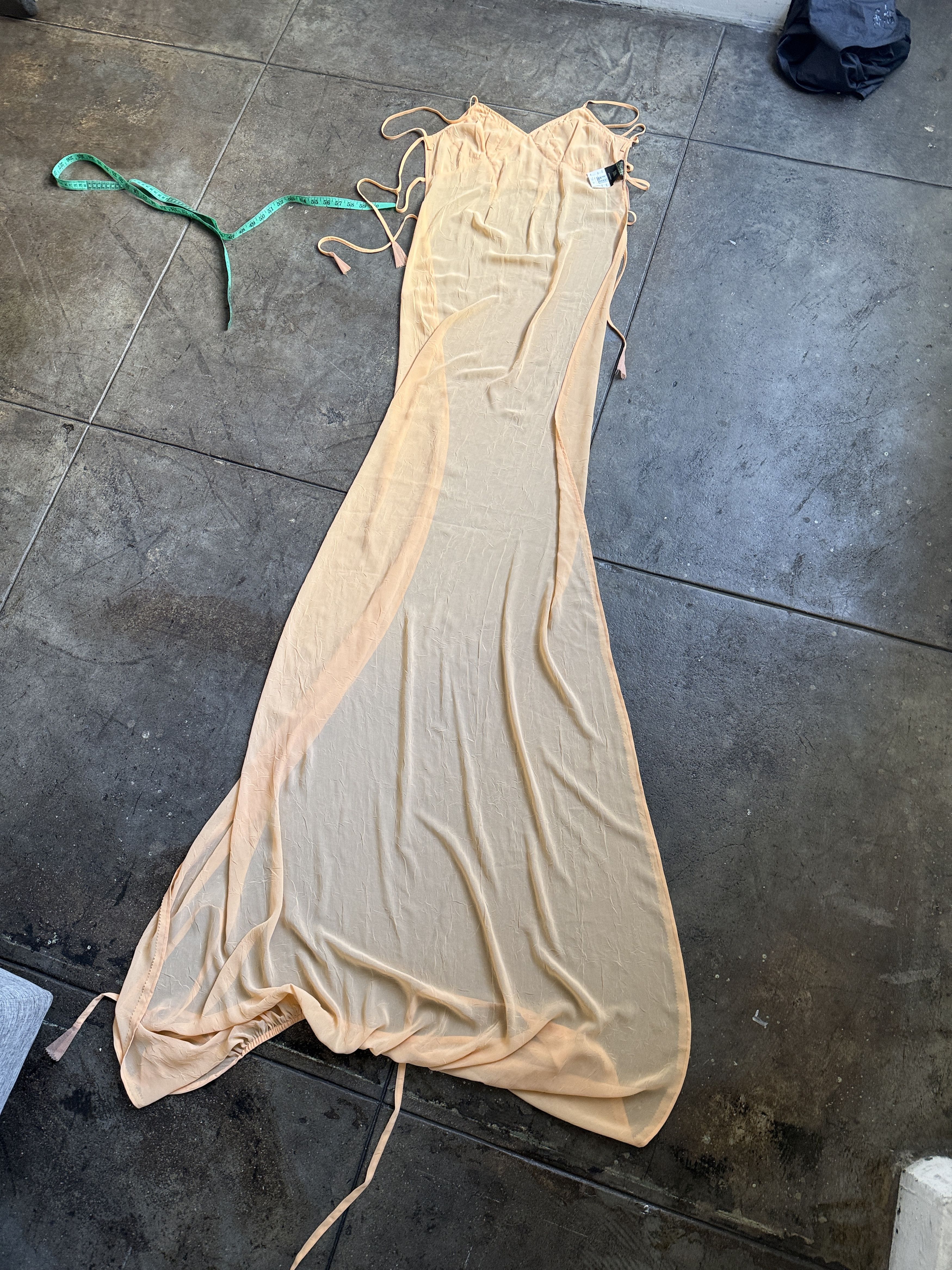 Jean Paul Gaultier vintage New Insane Long Wrap Dress Textured Fabric Size L / US 10 / IT 46 - 14 Thumbnail