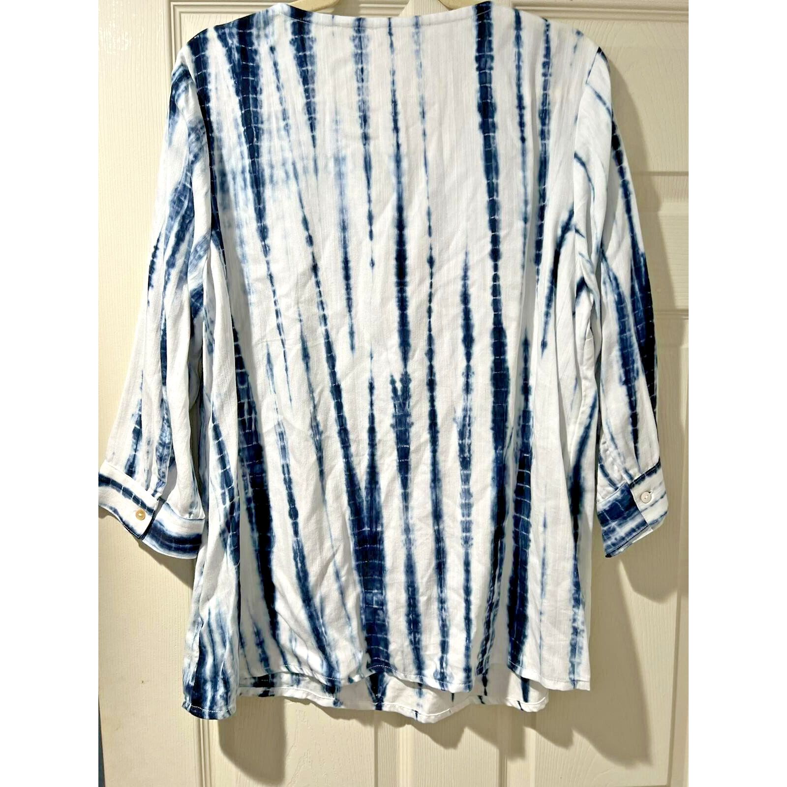 &Daughter Soft Surroundings 3/4 Length Sleeves Tunic L A001732 Size L / US 10 / IT 46 - 3 Thumbnail