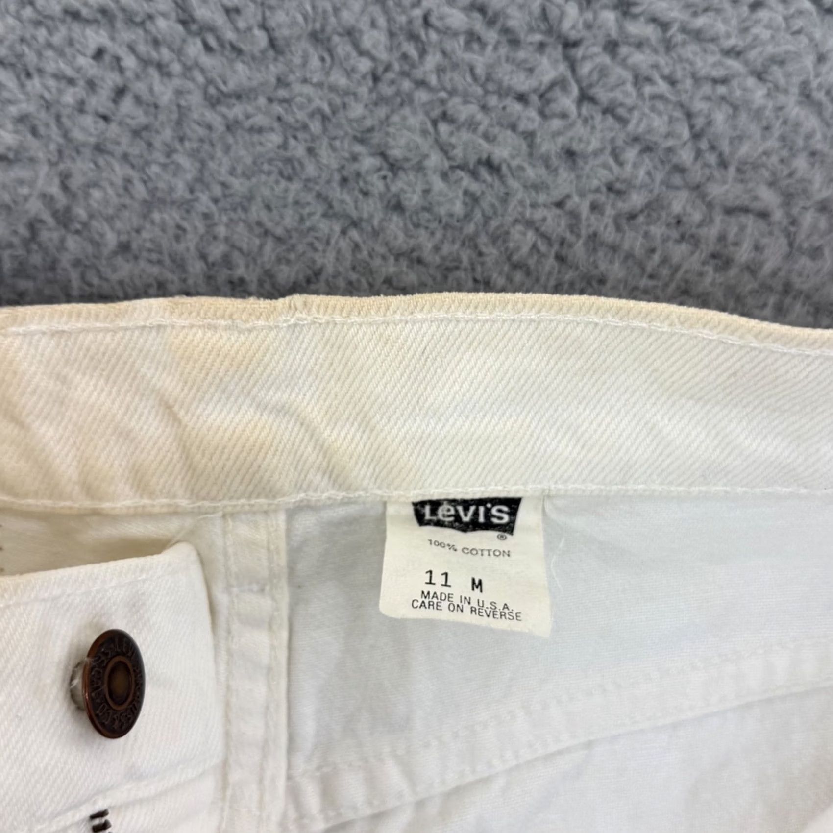 Levi's VINTAGE Levi's 550 Jeans Womens 11 White Denim 90s Relaxed Tapered Leg USA Womens Jeans 90s Size 32" / US 10 / IT 46 - 7 Thumbnail