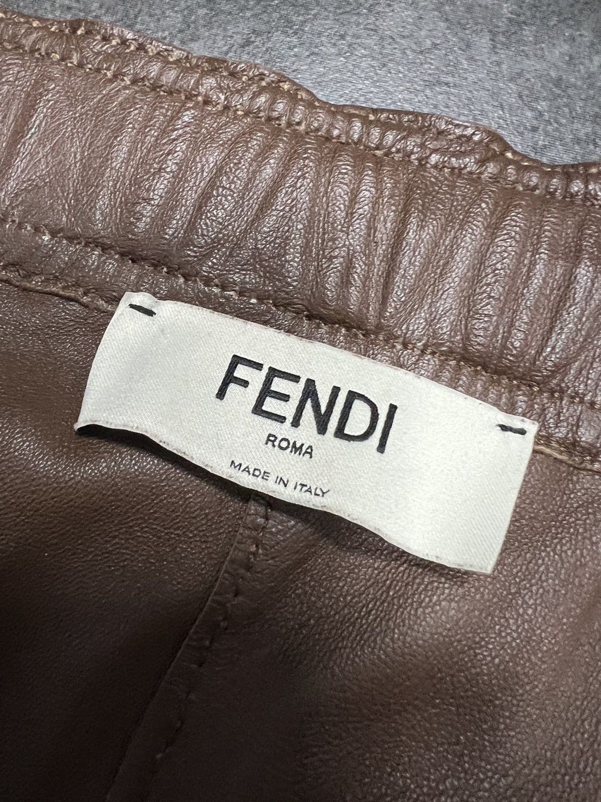 Designer × Fendi RRP 3800$ Fendi Run Away Goat leather Pants Trousers Size 27" / US 4 / IT 40 - 8 Thumbnail