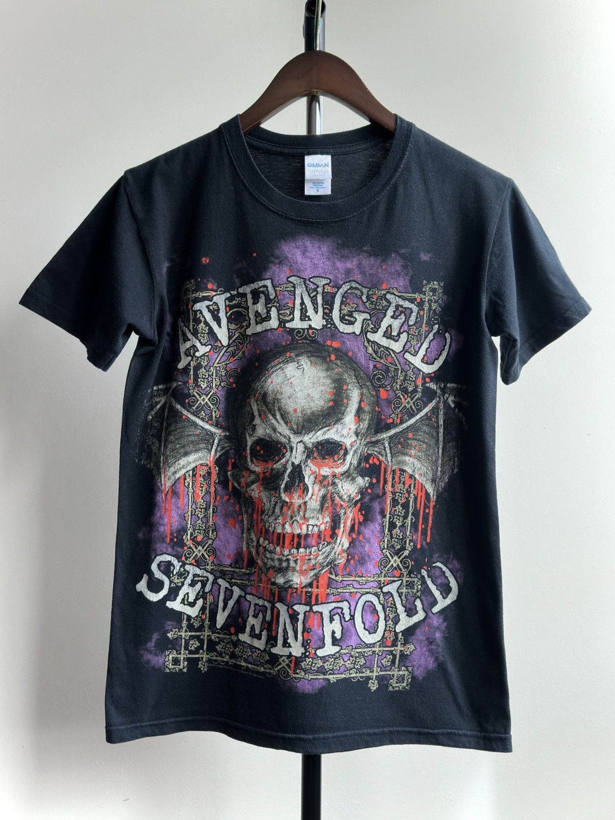 Band Tees × Vintage VINTAGE Y2K AVENGED SEVENFOLD SKULL BAND TEE Size US S / EU 44-46 / 1 - 1 Thumbnail