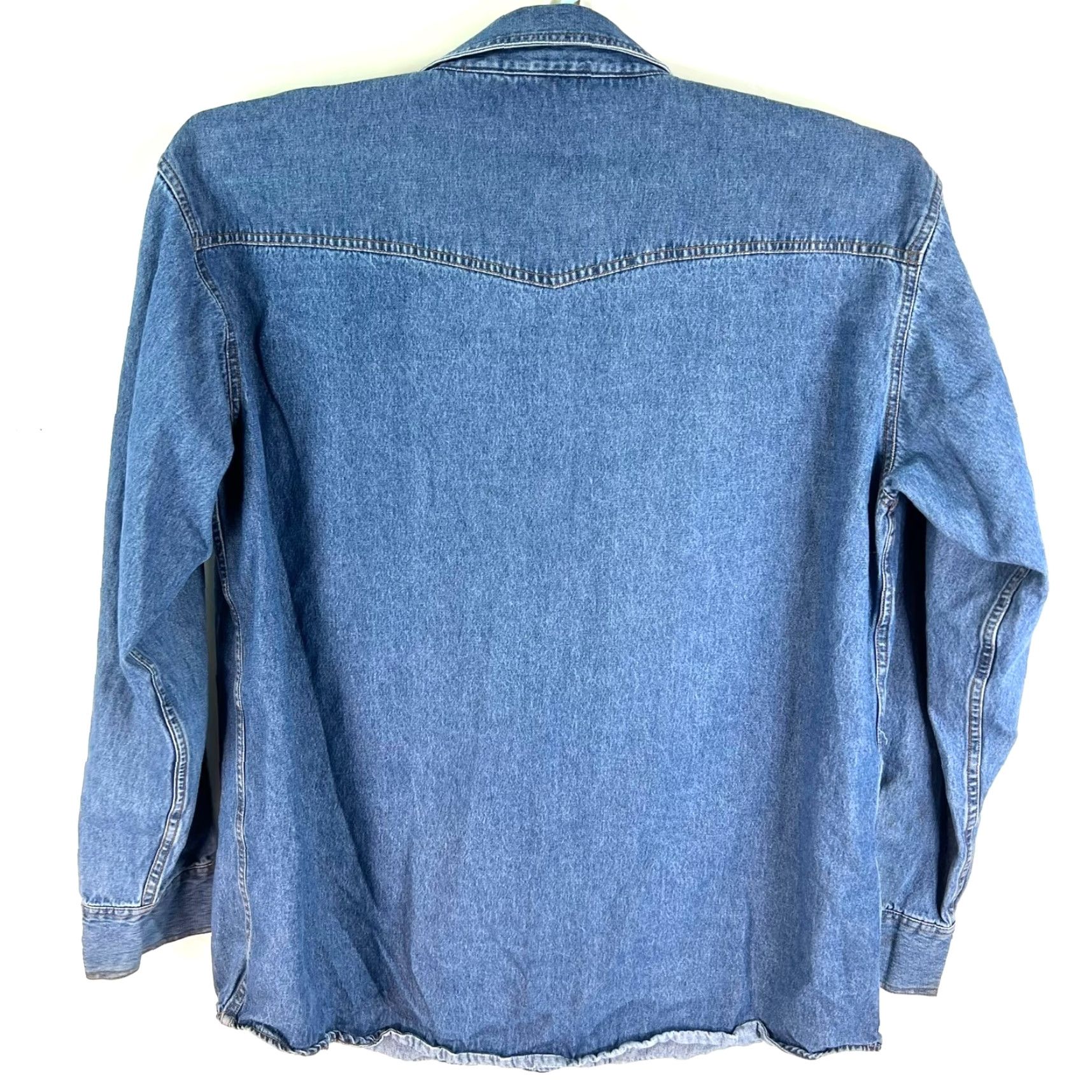 Vintage Key Denim Snap Button-Up Shirt Men 2XL Blue Missouri Gas & Electric Western Size US XXL / EU 58 / 5 - 5 Thumbnail