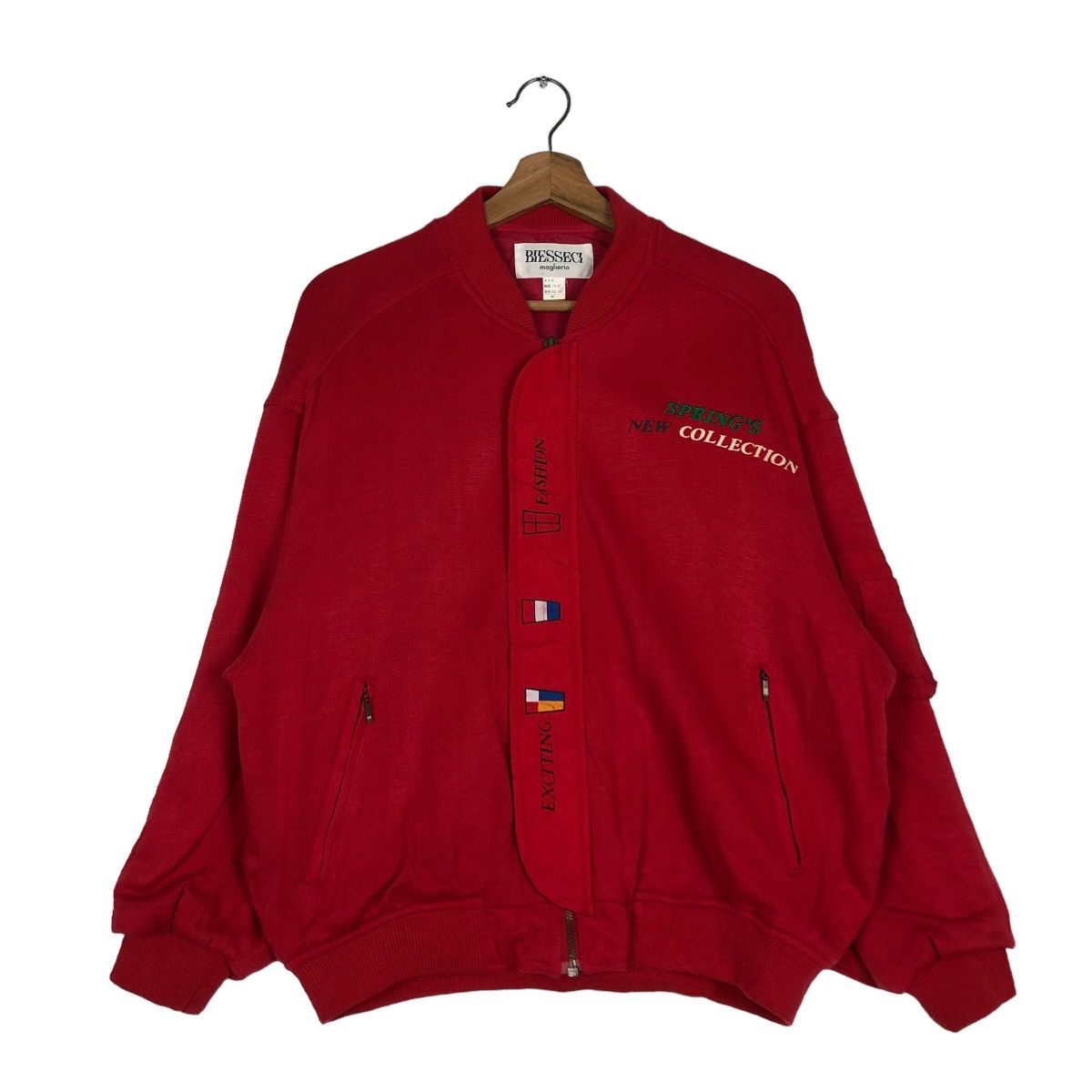 Hysteric Glamour 🔥Vintage Bomber Jacket Wool Biesseci Maglierio Japan Made Size US M / EU 48-50 / 2 - 4 Thumbnail