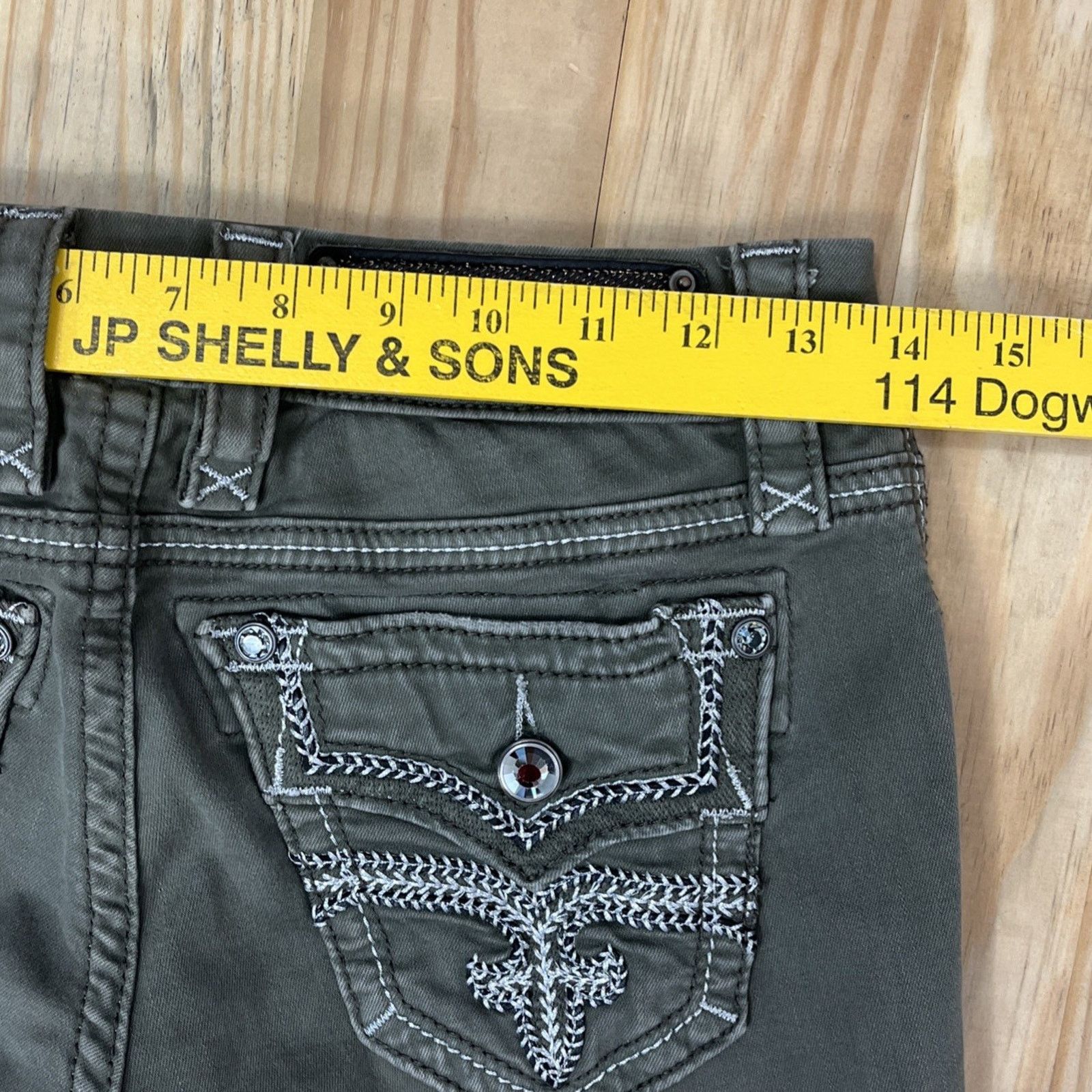 Rock Revival Rock Revival Betty Skinny Jeans Rhinestones Sequin Embellish Size 25" / US 0 / IT 36 - 6 Thumbnail