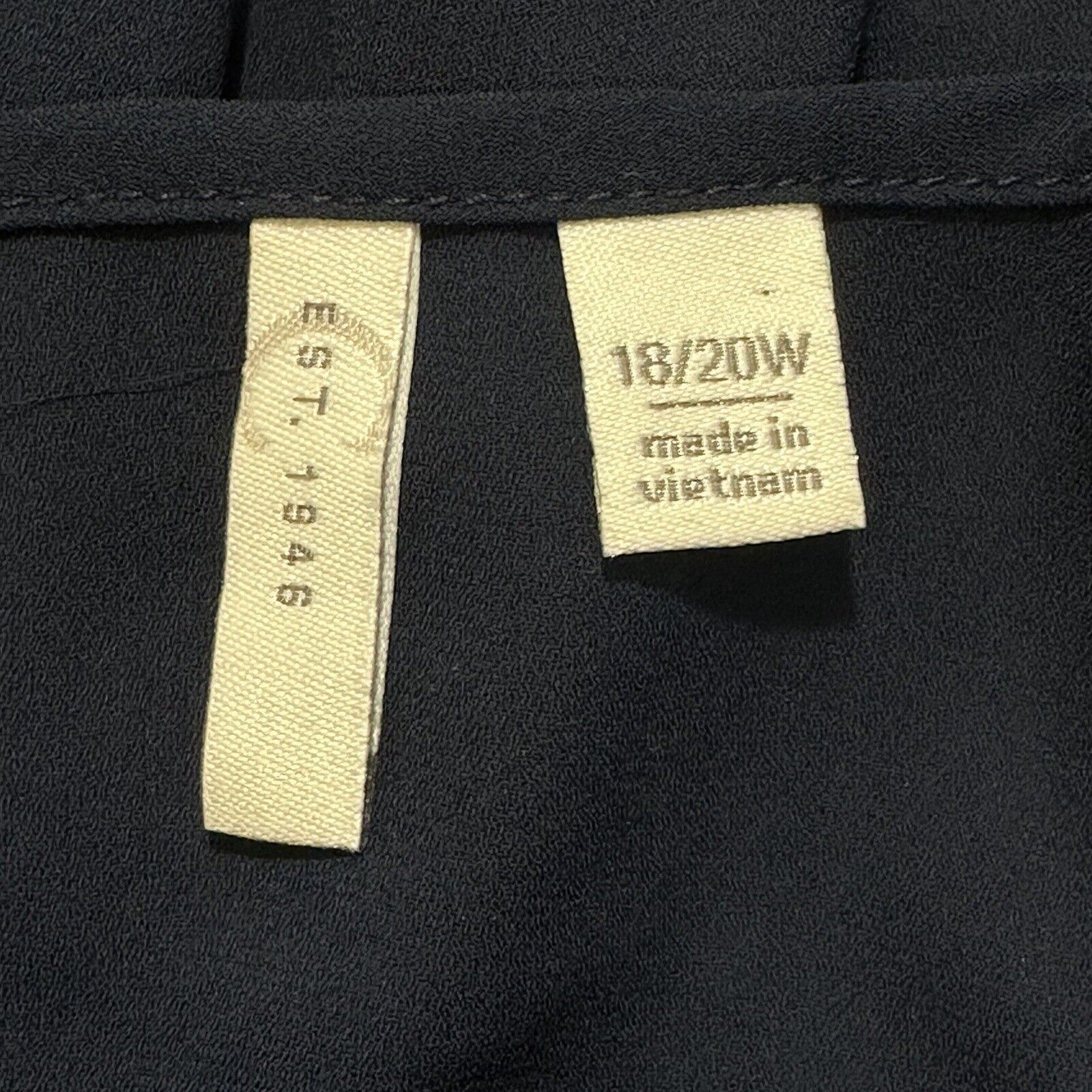 Other Est 1946 18/20W Navy Blue V-Neck Lightweight Blouse Top Size XXL / US 16-18 / IT 52-54 - 9 Thumbnail