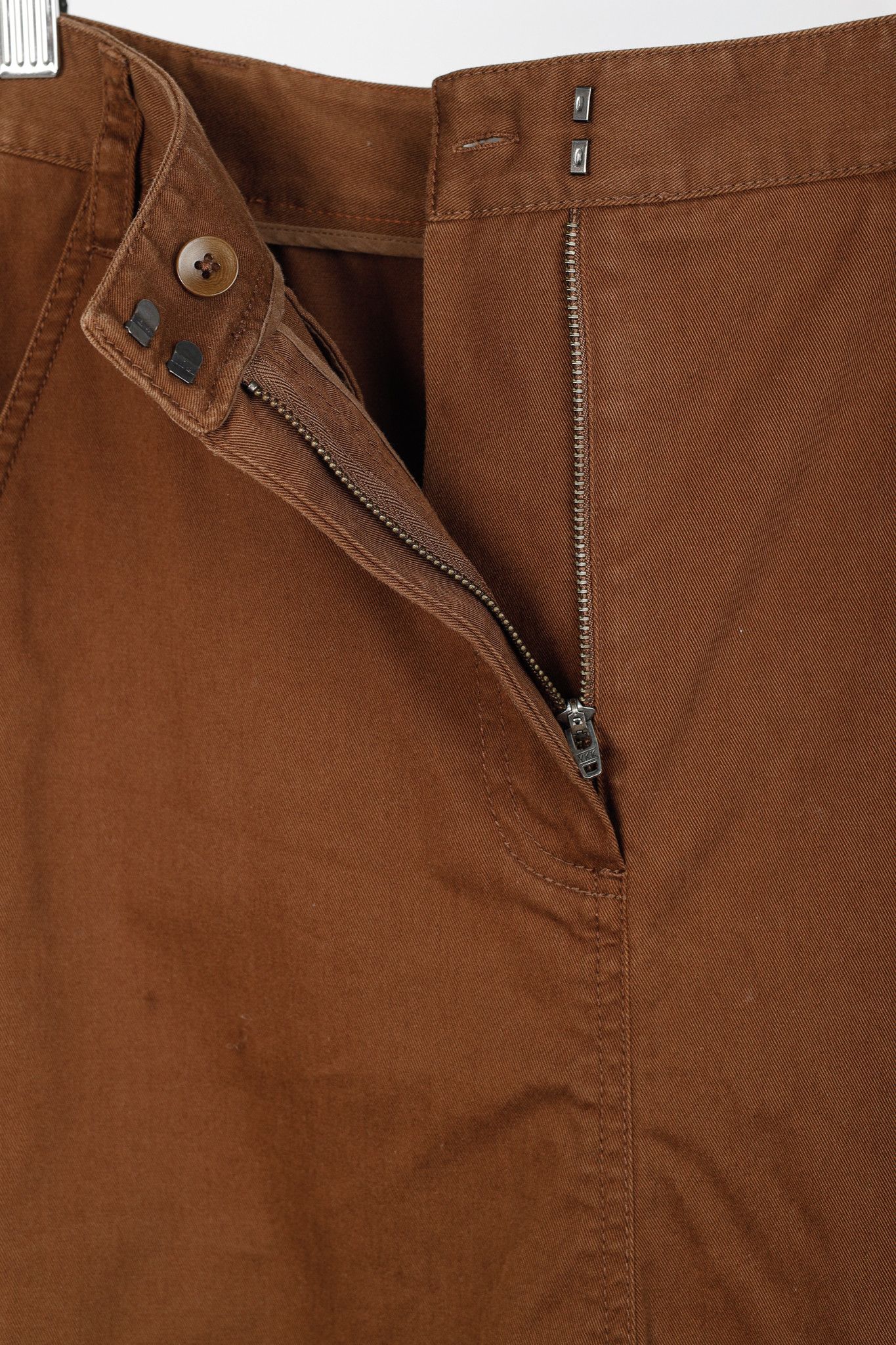 Tibi Tibi Cococa Brown Organic Cotton Twill Maxi Aline Skirt Size 26" / US 2 / IT 38 - 7 Thumbnail