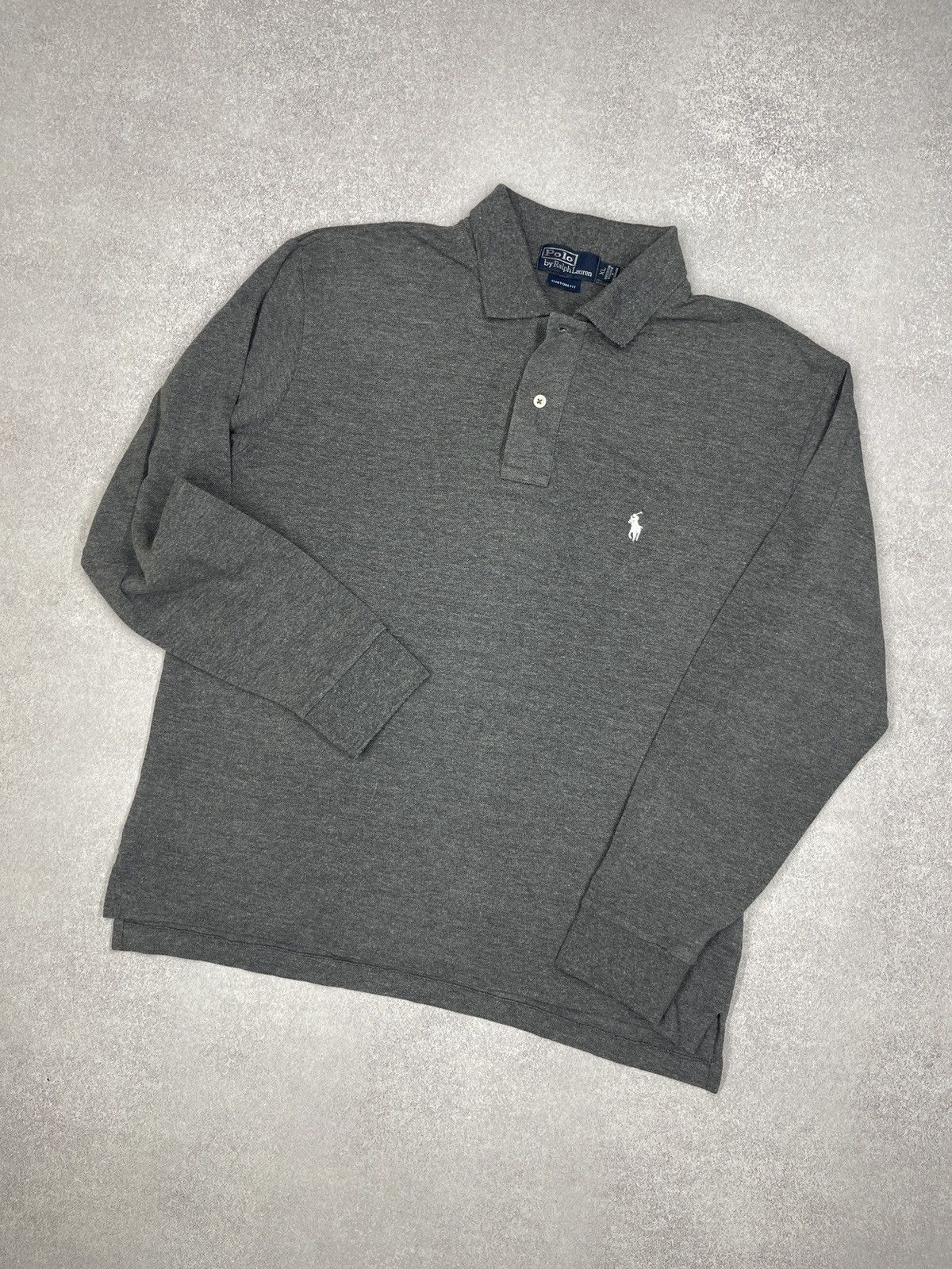 Polo Ralph Lauren Vintage Ralph Lauren Polo Longsleeve Rugby Grey Y2K Size XL Size US XL / EU 56 / 4 - 1 Thumbnail