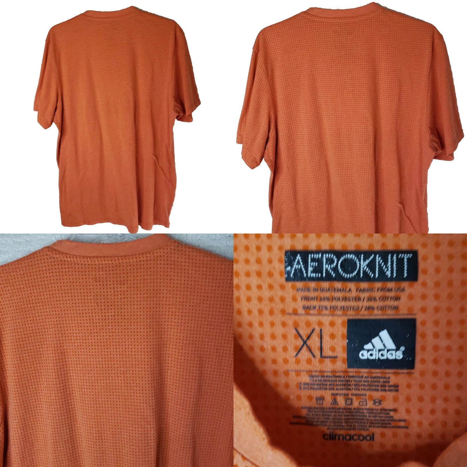 Adidas adidas Performance Tee Shirt Men XL Regular Medium Orange Aeroknit Pullover Size US XL / EU 56 / 4 - 8 Thumbnail