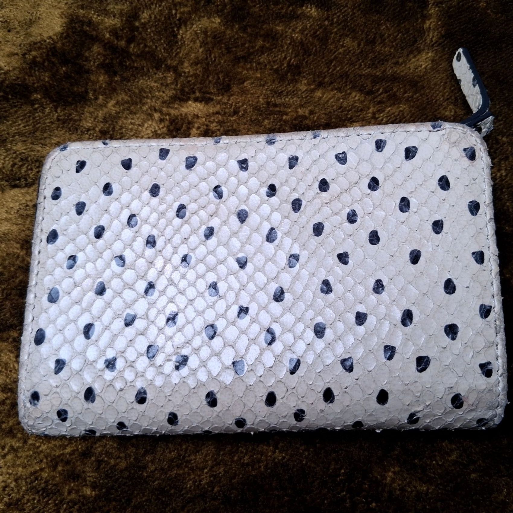 Vintage VINTAGE kate spade new york Kennedy Street Snake Wallet Trifold Ivory Black Dots Leather Woman Wallet Size ONE SIZE - 6 Thumbnail