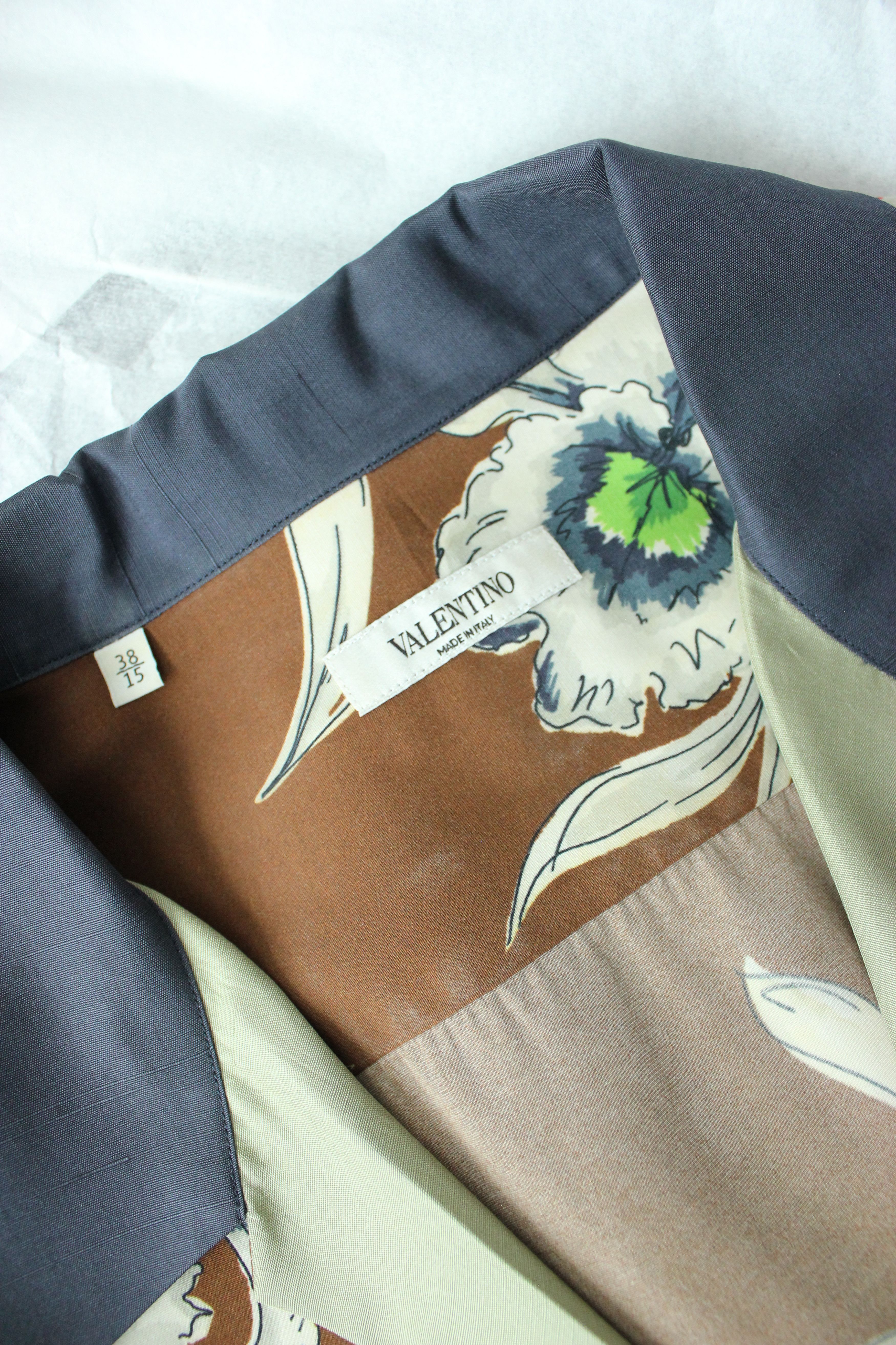 Valentino Silk Bowling Shirt Floral Size US S / EU 44-46 / 1 - 5 Thumbnail
