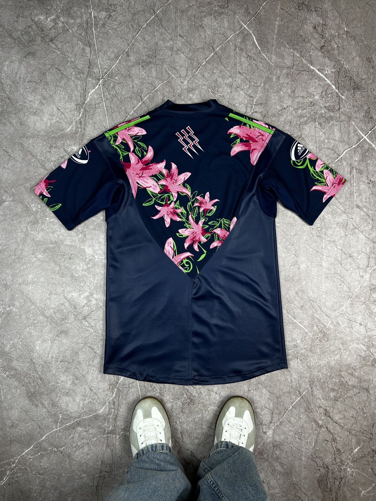 Adidas × Vintage Vintage Adidas Paris Rugby Union Jersey Shirt Over Print Size US M / EU 48-50 / 2 - 2 Thumbnail