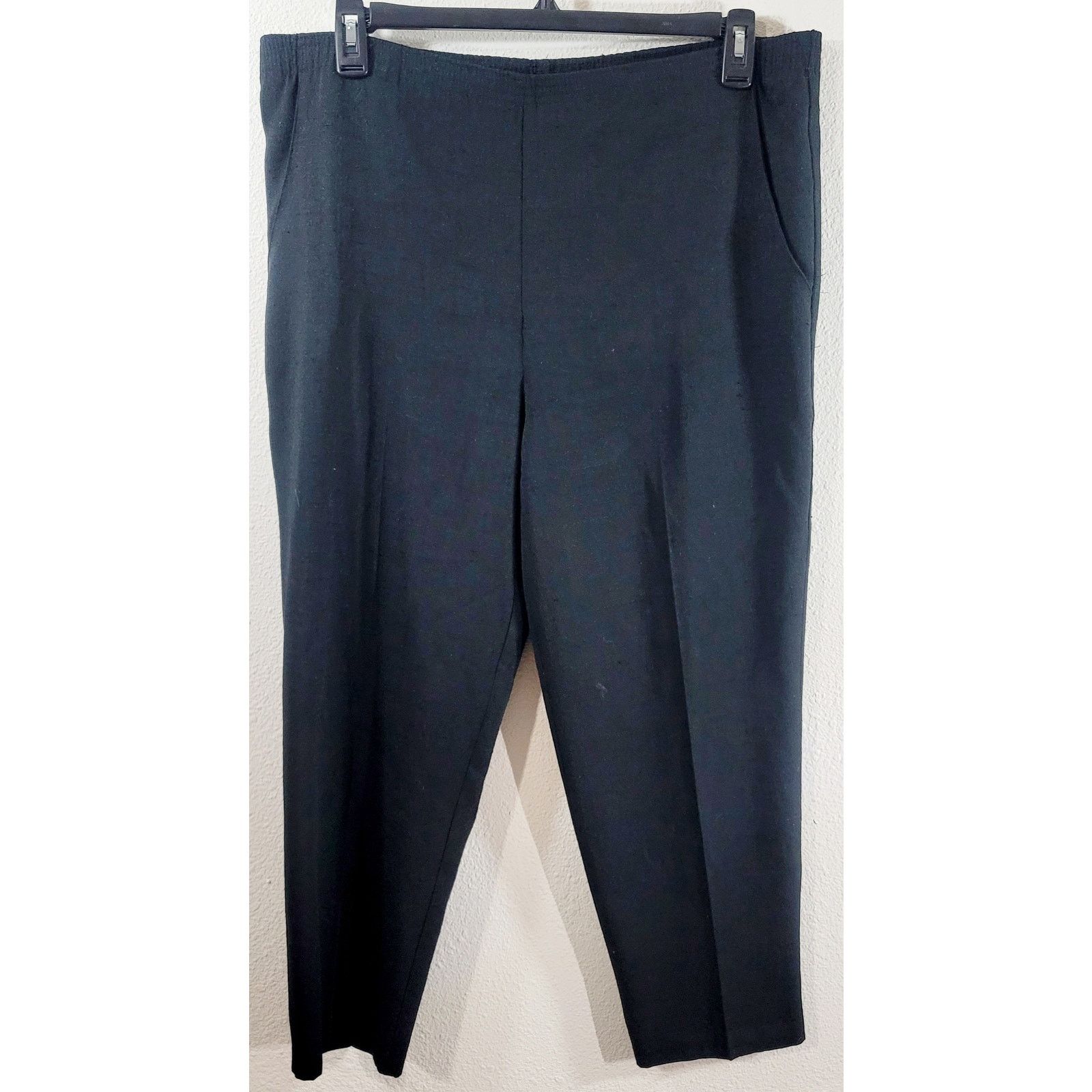 Other Briggs Black Flat Front Pull On Pants 14P Lightweight Size 36" / US 14 / IT 50 - 1 Thumbnail
