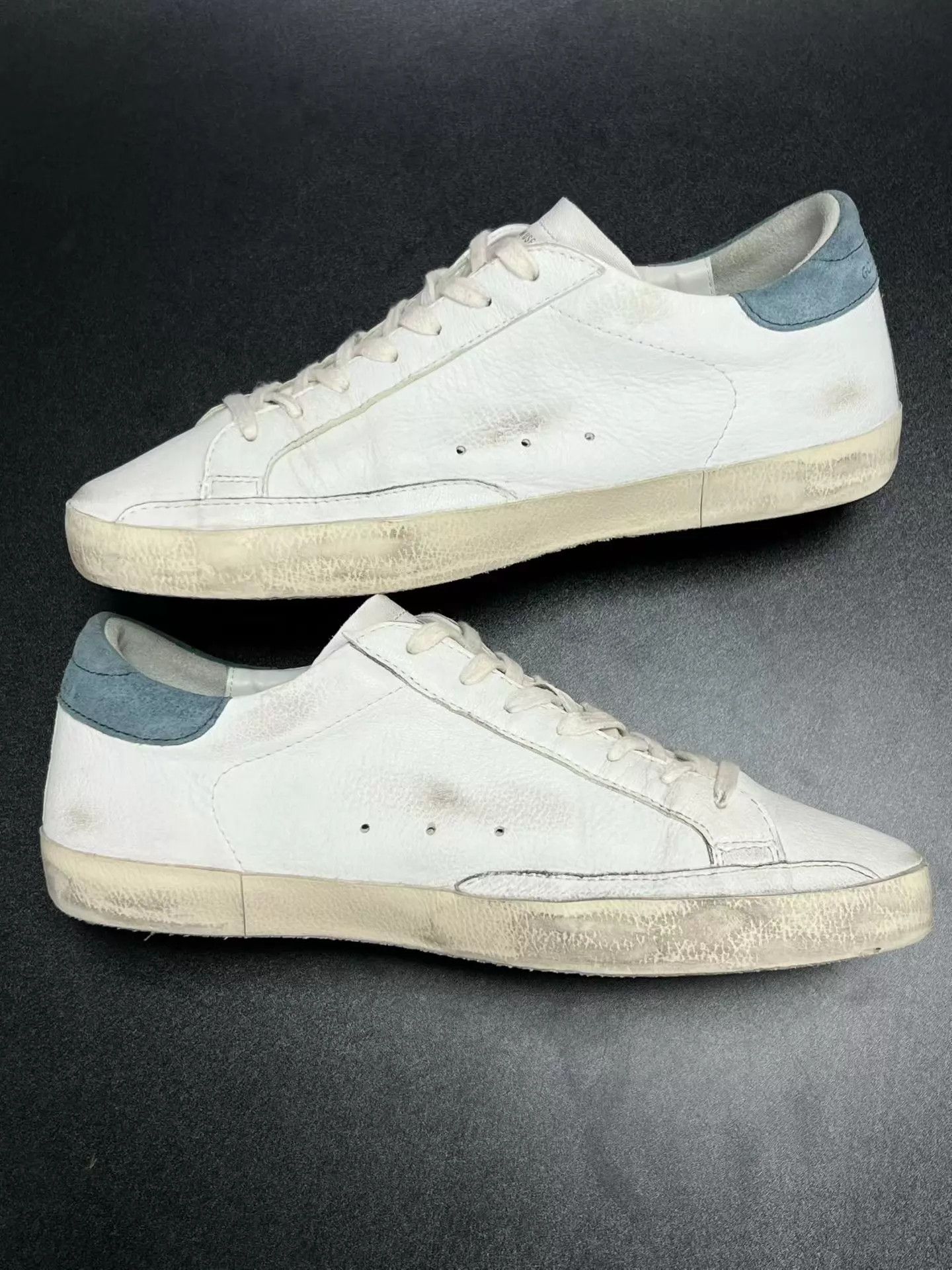 Golden Goose GGDB White Blue Low-Top Sneakers 41 Size US 8 / EU 41 - 6 Thumbnail