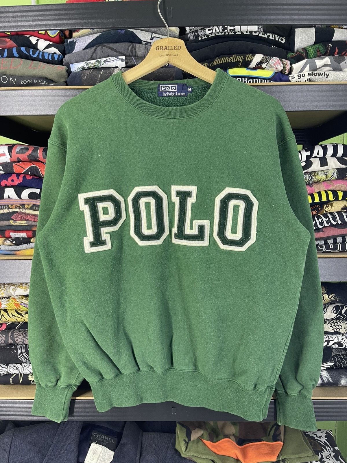 Polo Ralph Lauren Vintage Polo RL POLO Spellout Logo Embroidered Sweatshirt Size US M / EU 48-50 / 2 - 2 Thumbnail