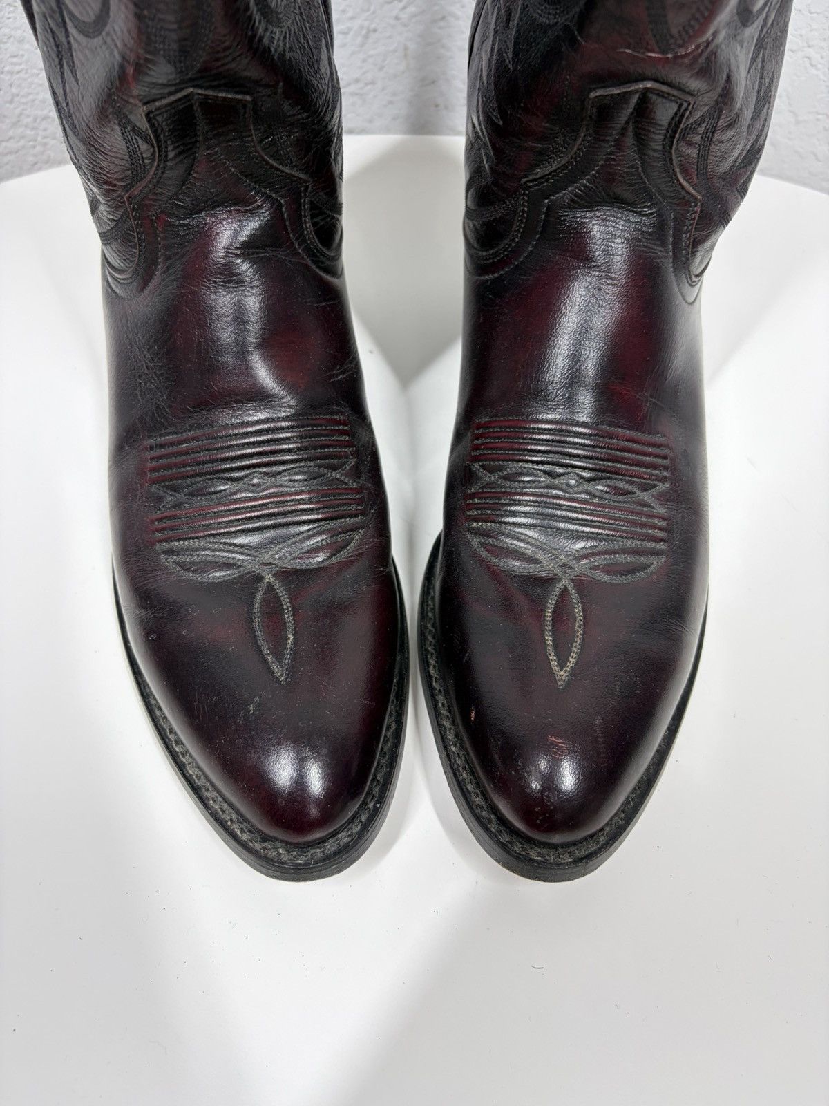 Dan Post Vintage A98 Western Style Cowboy High Leather Biker Boots Size US 8 / EU 41 - 8 Thumbnail