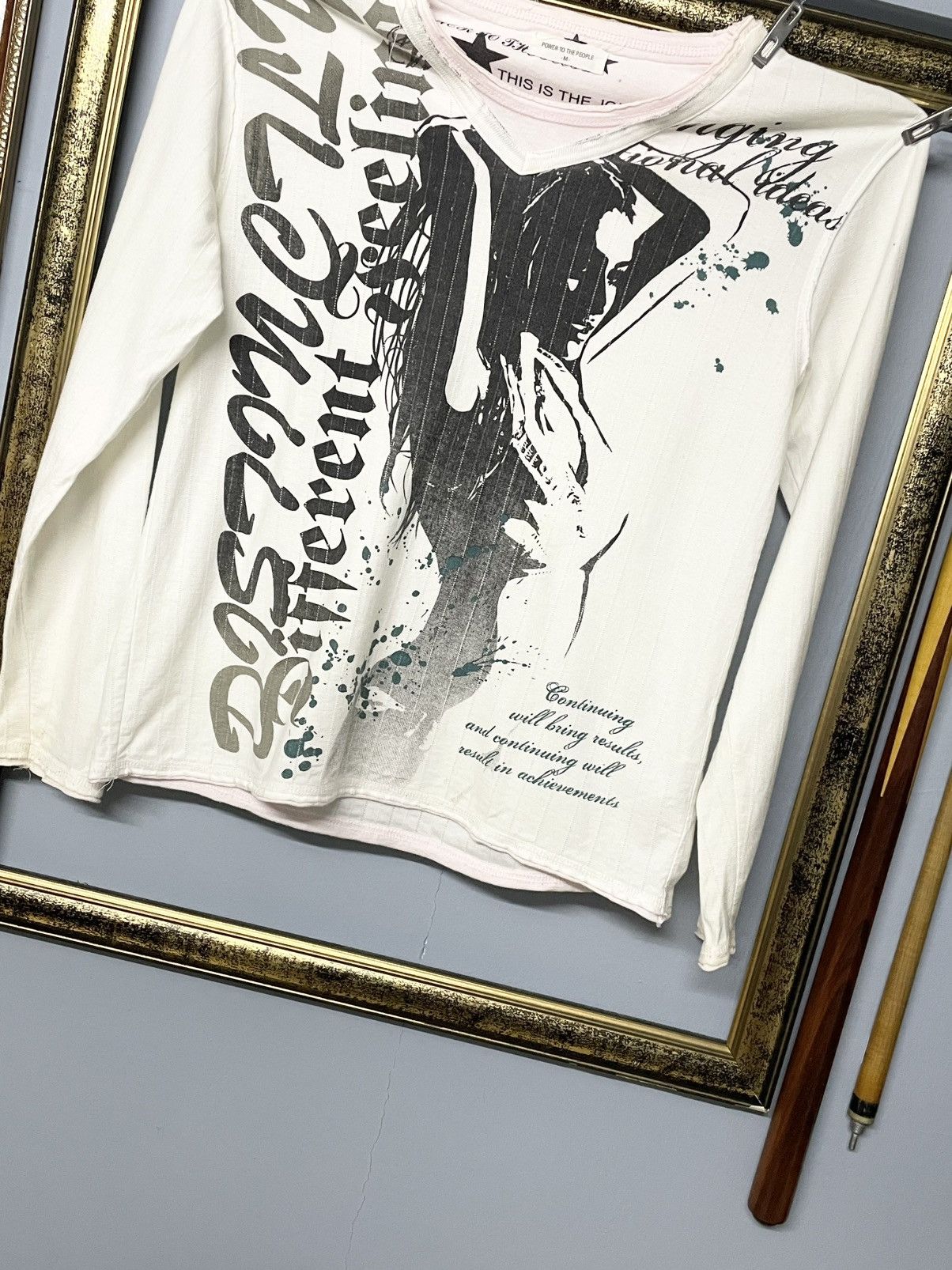 Designer Vintage Designer Power To The People Sexy Girl Longsleeve Size US S / EU 44-46 / 1 - 3 Thumbnail