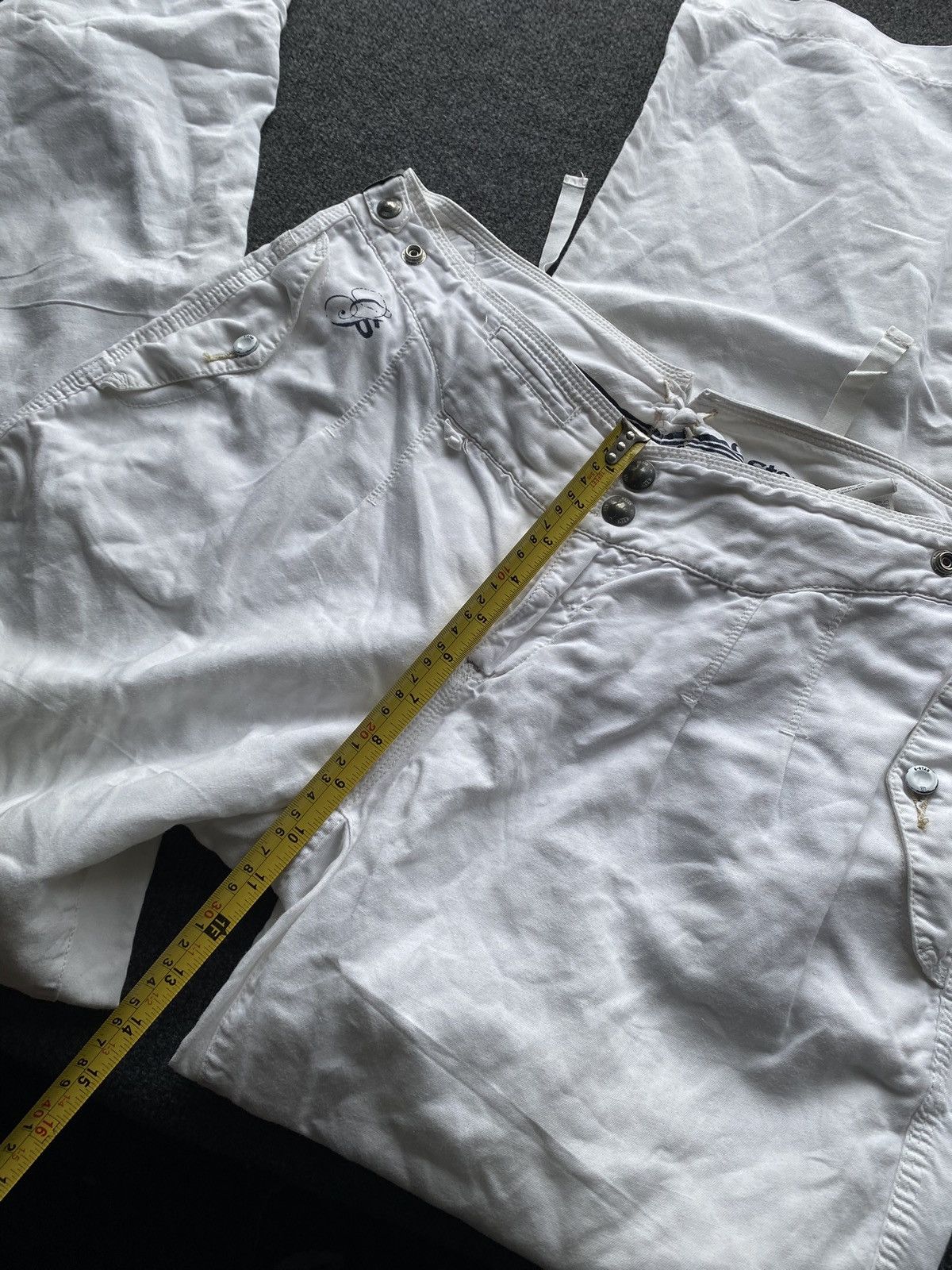 G-Star 🔥Opium Punk G Star White Relaxed women pants y2k loose 31 sz Size 32" / US 10 / IT 46 - 10 Thumbnail