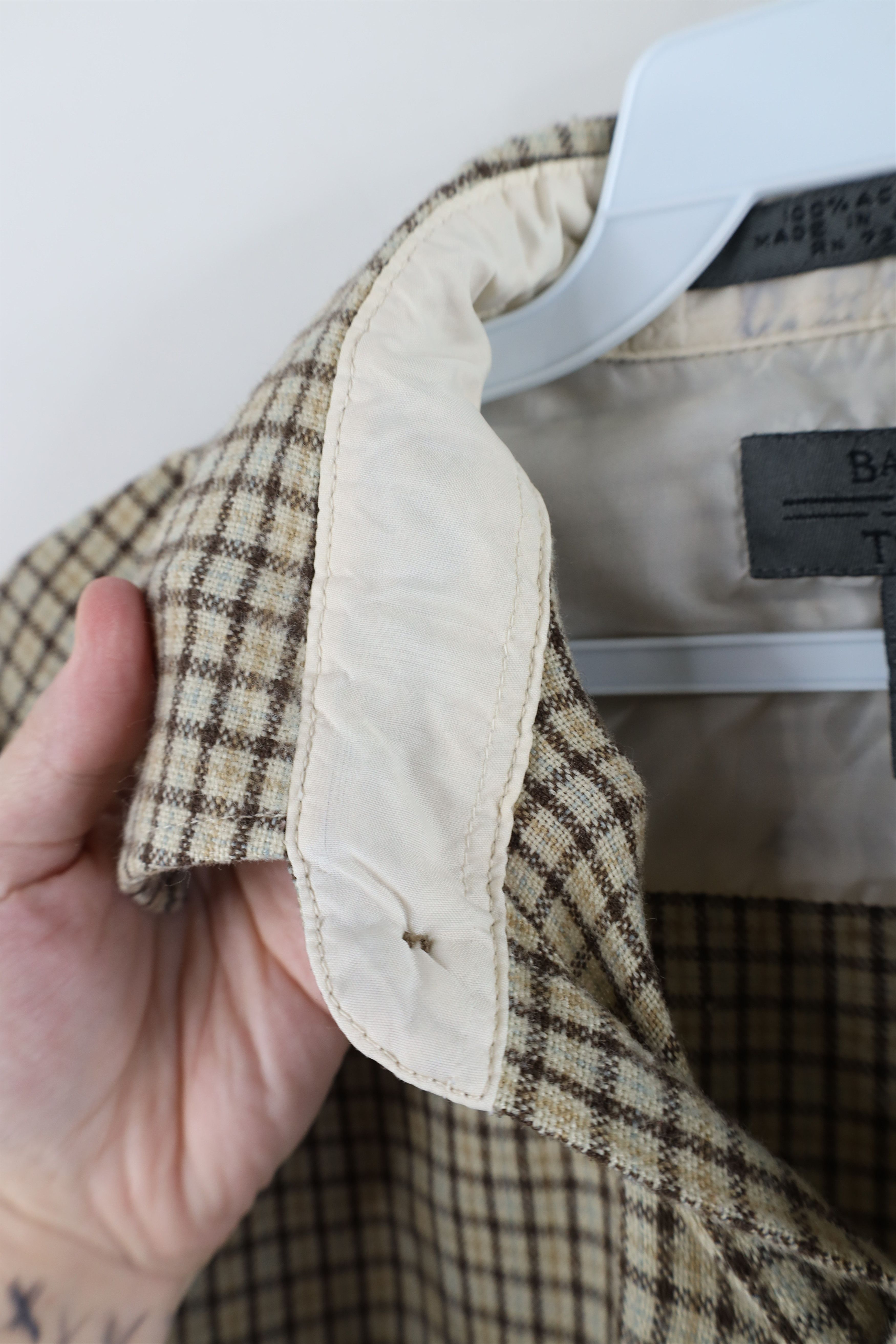 Vintage Vintage 90s Streetwear Knit Collared Button Shirt Plaid Size US M / EU 48-50 / 2 - 9 Thumbnail