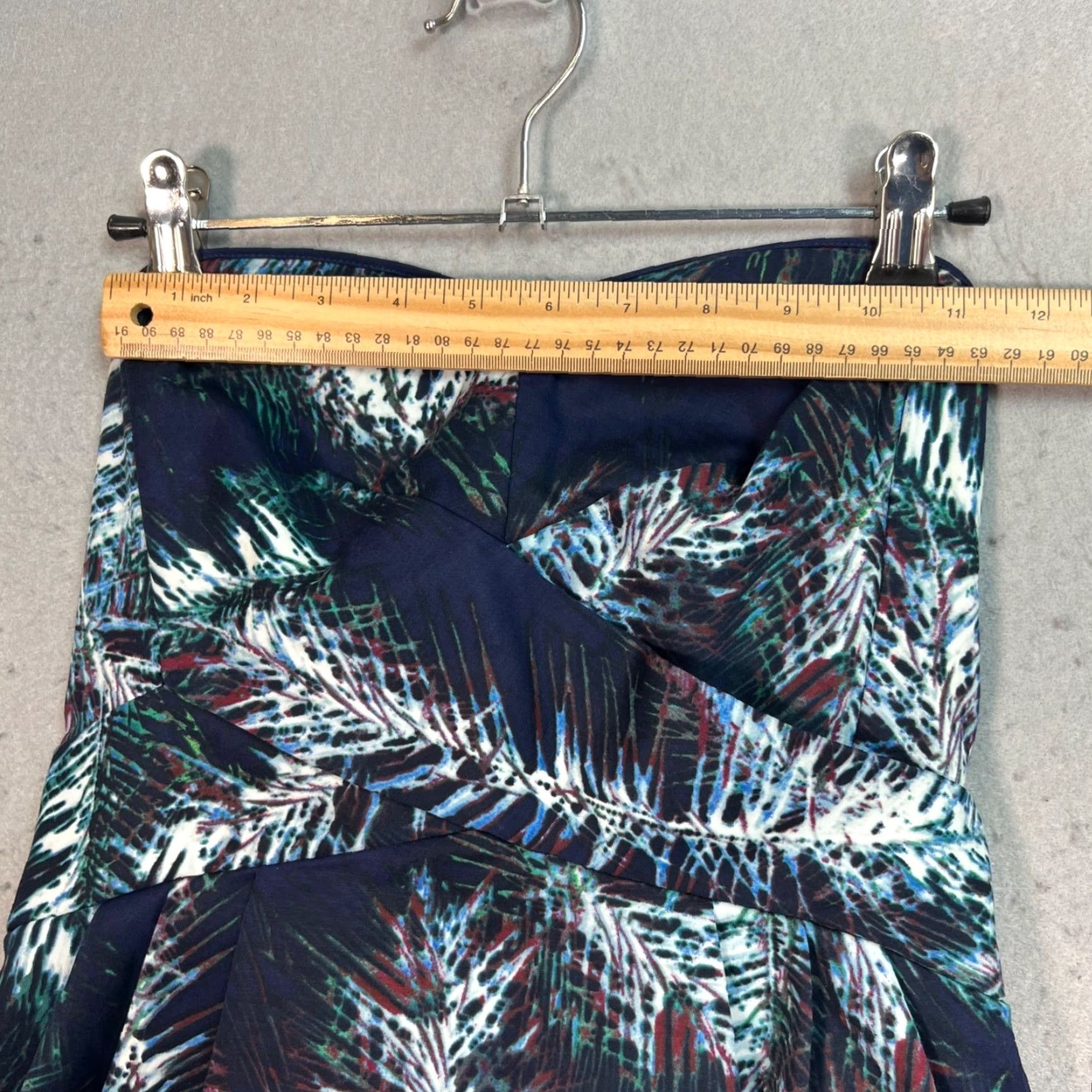 Club Monaco Club Monaco Strapless Dress Adult Womens 2 Blue Tropical Print Mini Sleeveless Party Cocktail Womens Size XS / US 0-2 / IT 36-38 - 6 Thumbnail